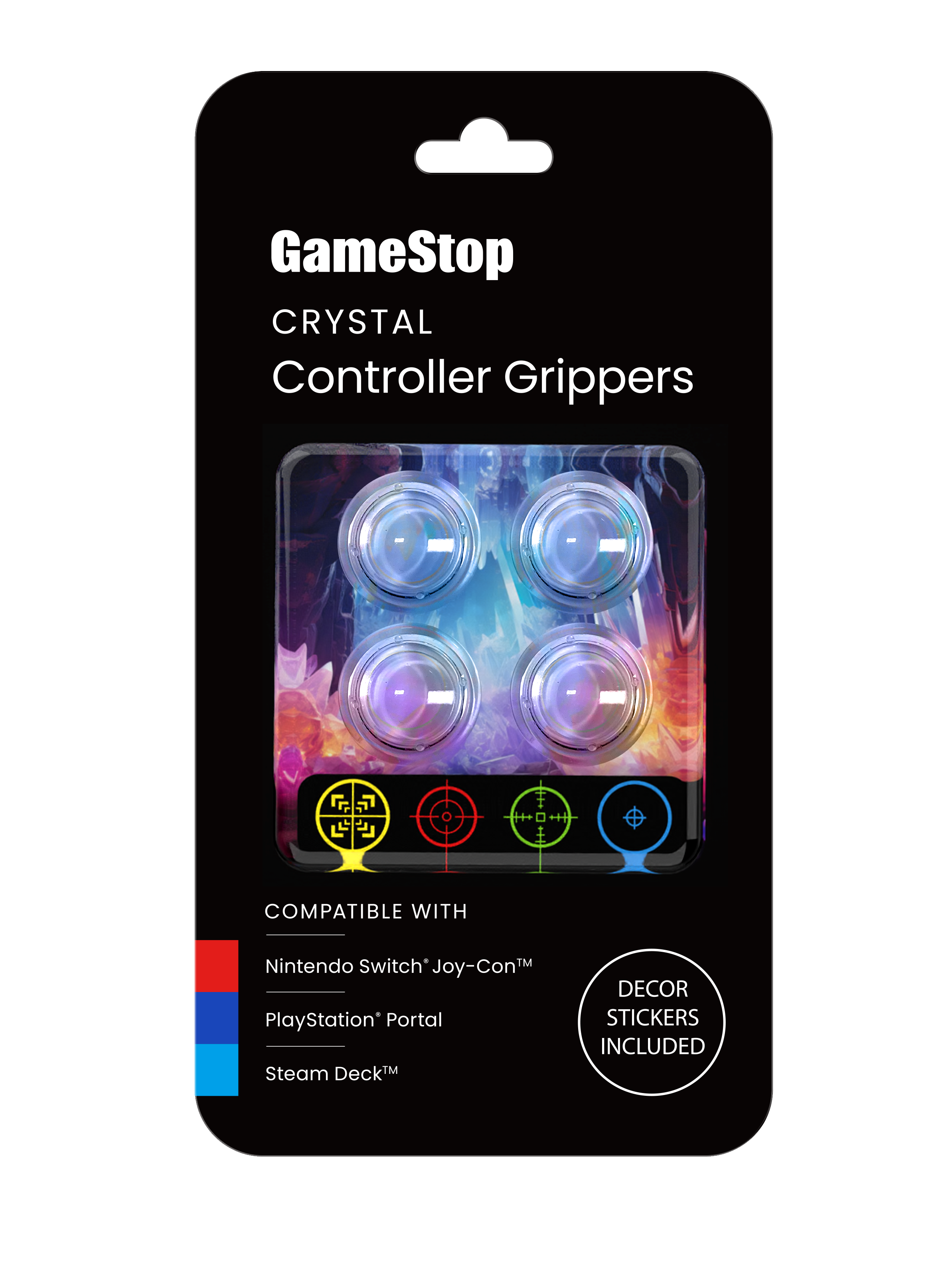GameStop Crystal Thumb Grips Bundle for Switch, PS Portal, Steam