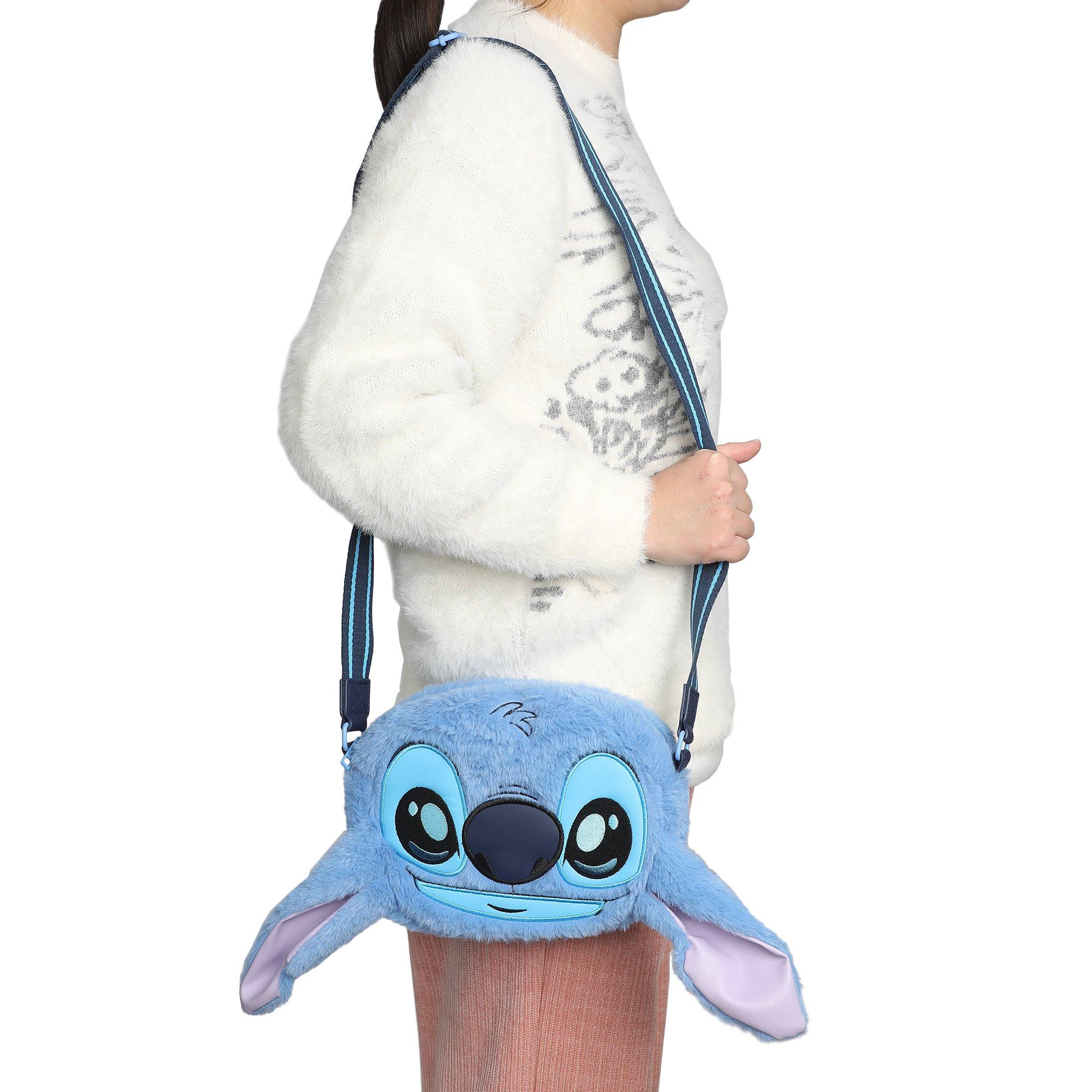 Lilo and Stitch Plush Crossbody Bag with Adjustable Straps