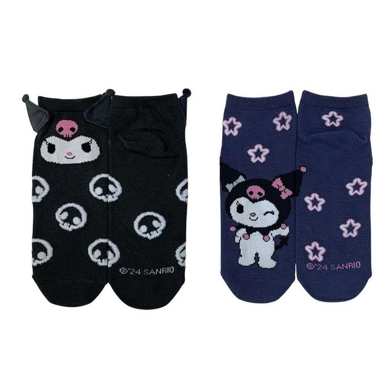 Sanrio Kuromi Womens Ankle Socks with 3D Ears 2-Pack GameStop Exclusive