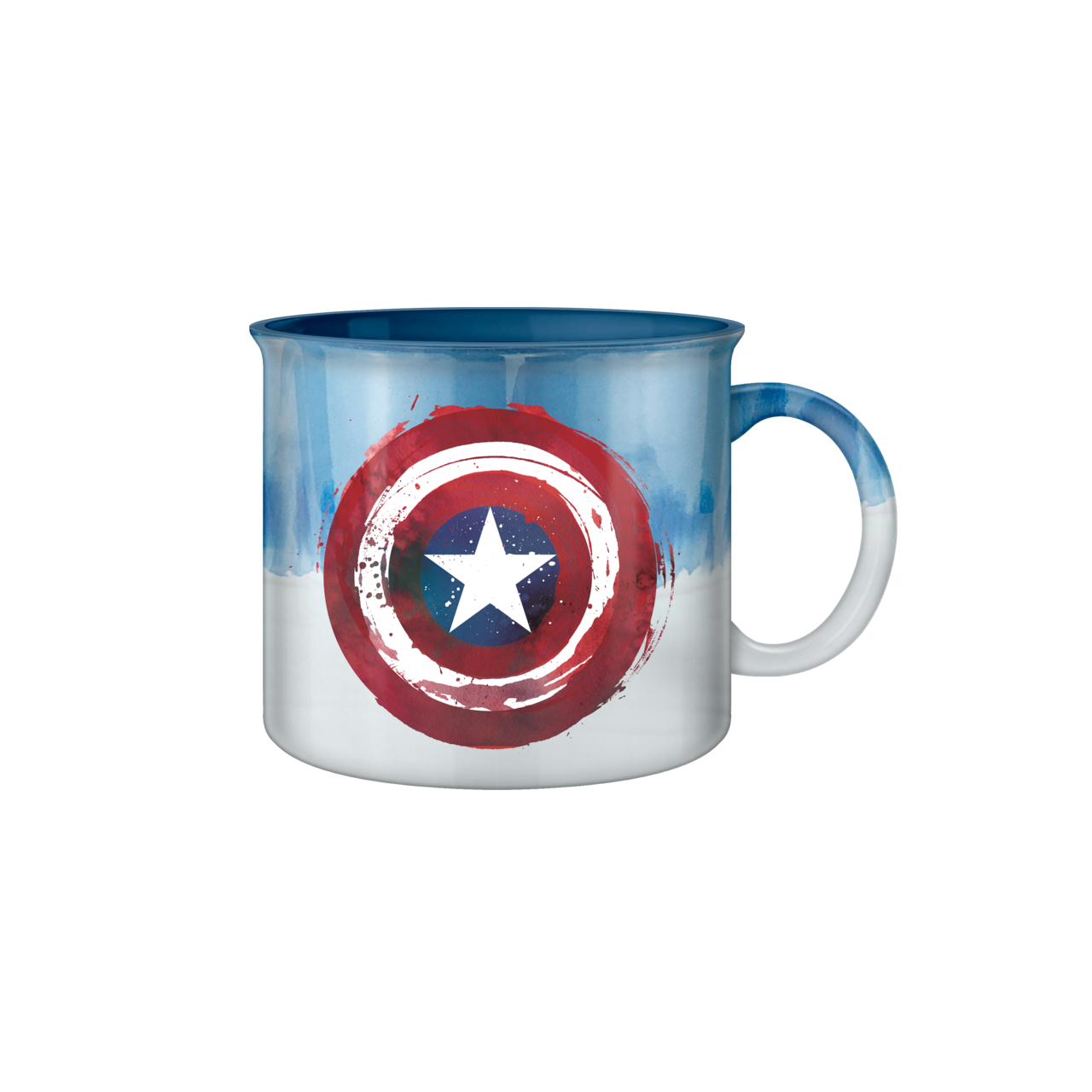 Marvel Captain America Shield Reactive Glaze 20oz Ceramic Camper Mug |  GameStop
