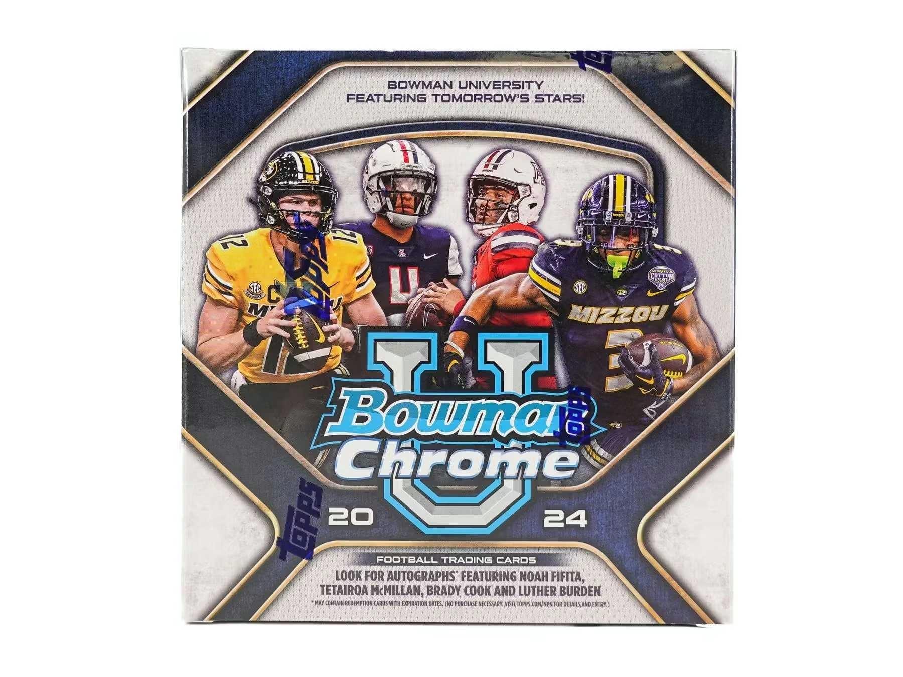 2024 Bowman Chrome University NFL Football Monster Box