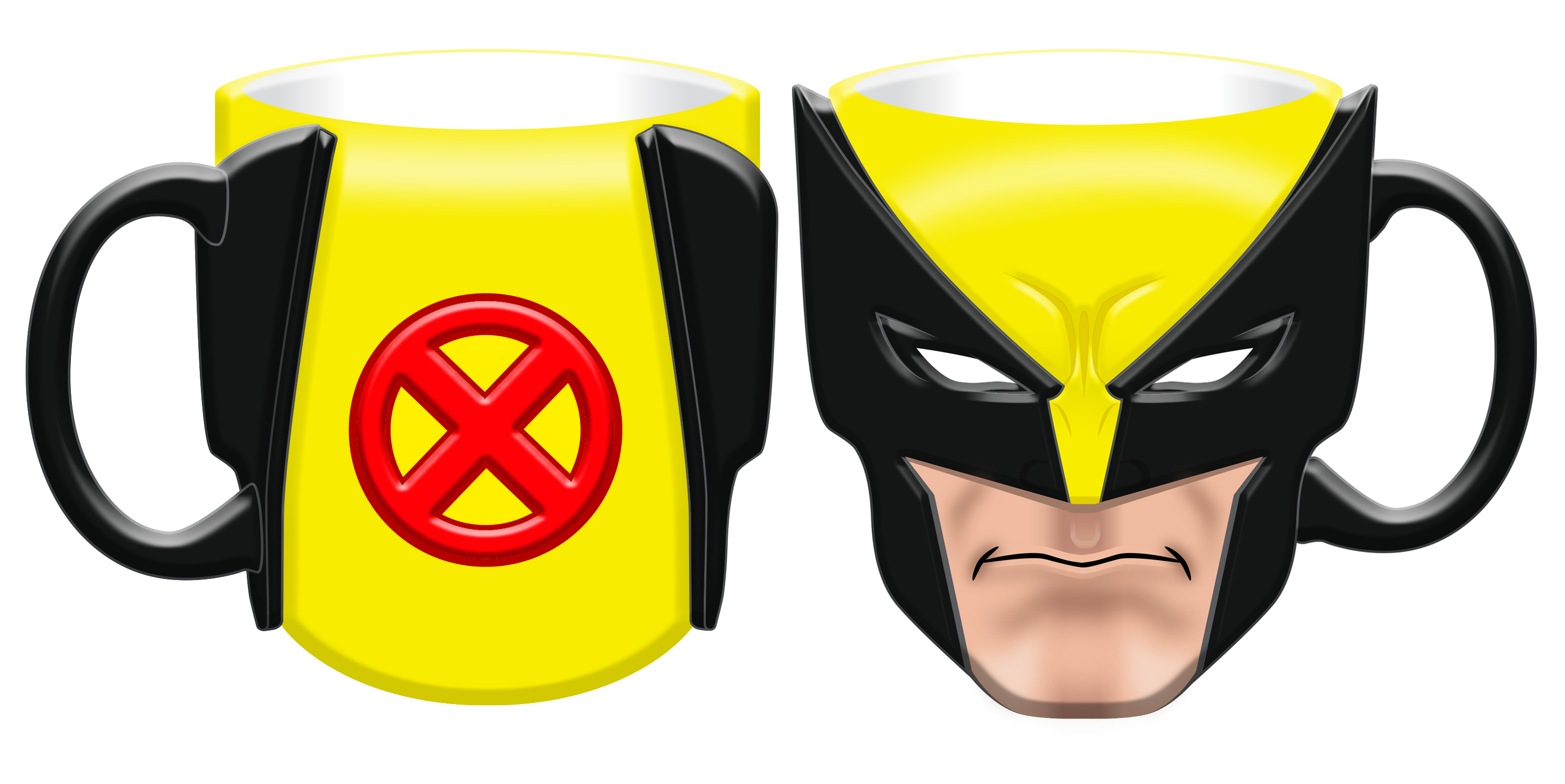 Marvel X-Men Wolverine Head Ceramic 3D Sculpted 20oz Mug
