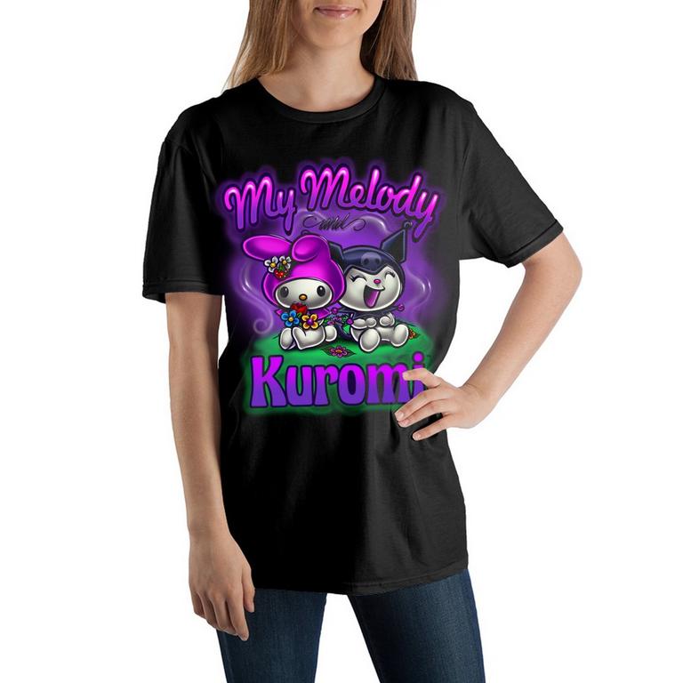 My Melody & Kuromi Black Airbrush T-Shirt | GameStop