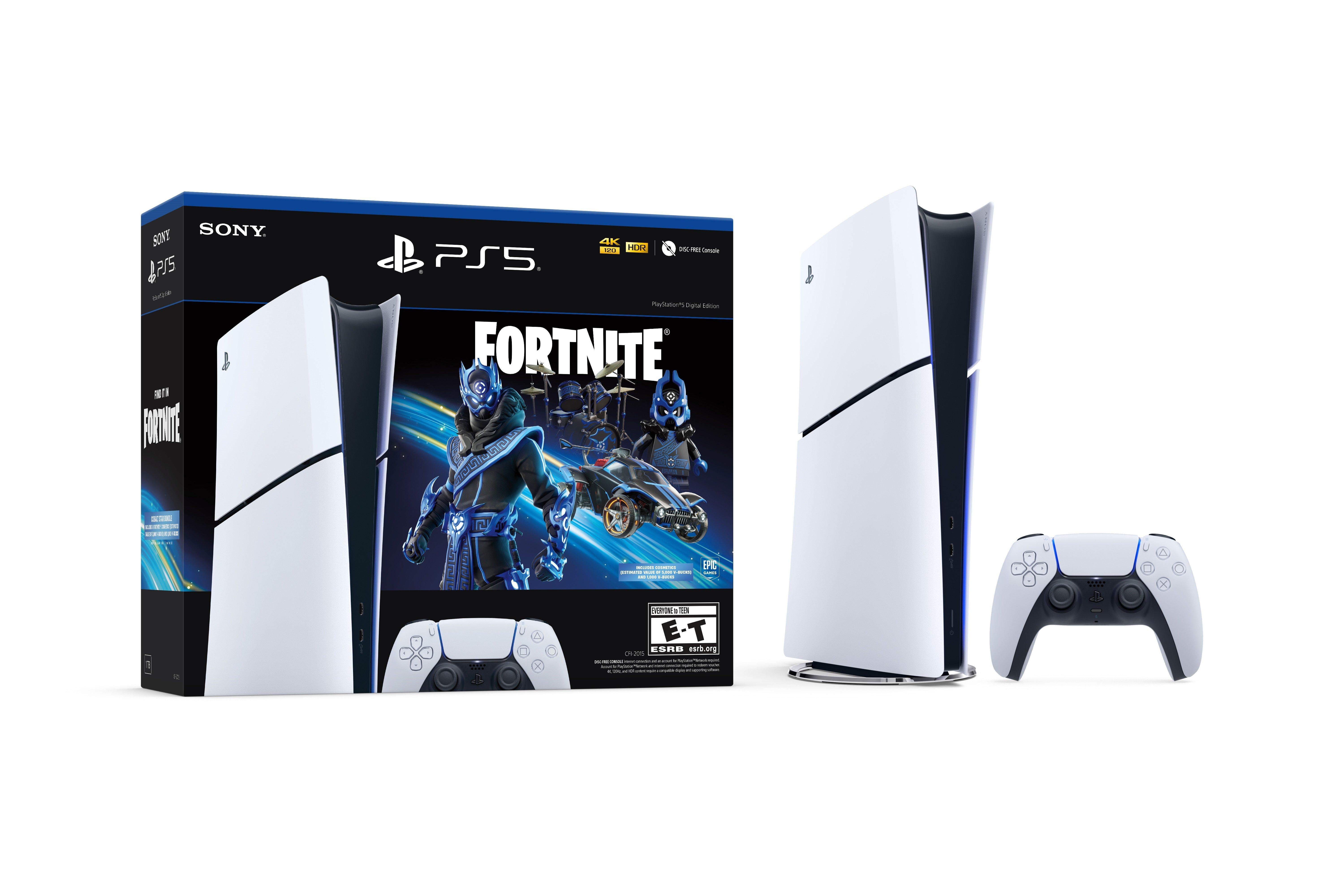 Sony PlayStation 5 Slim Digital Edition - Fortnite Cobalt Star Bundle