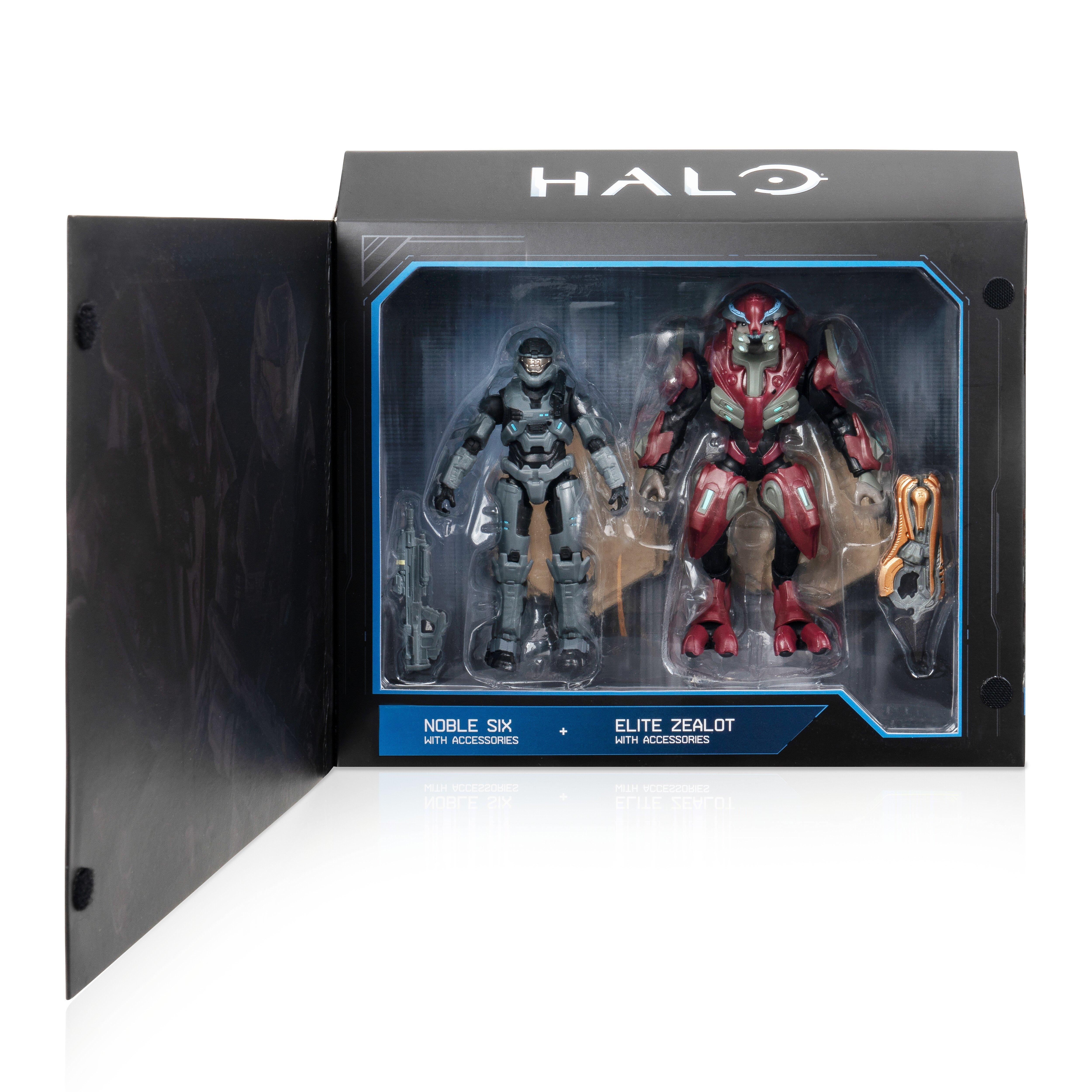 Jazwares Halo: World of Halo Vault Edition Noble 6 and Elite Zealot Action Figures 2-Pack