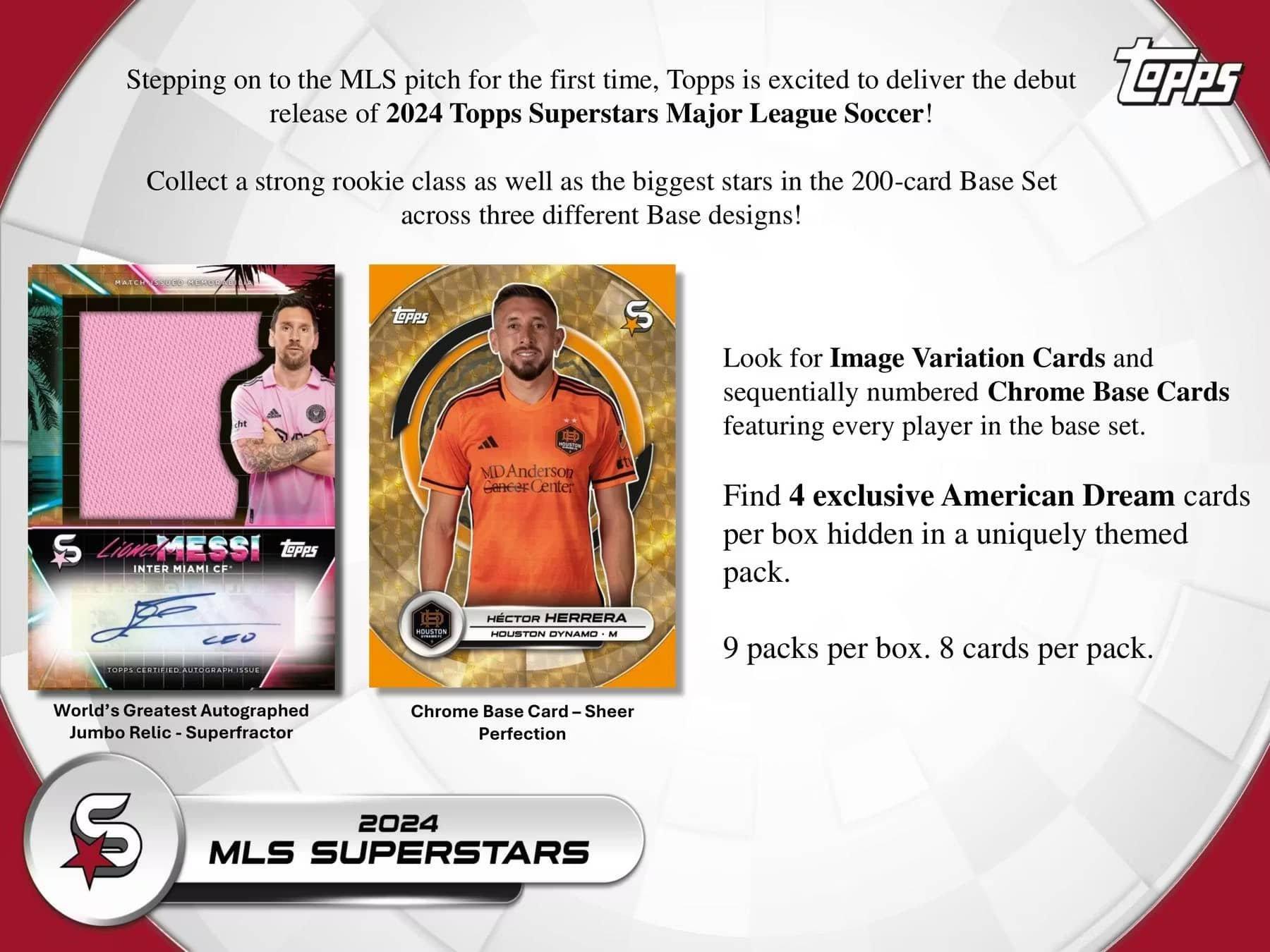 2024 Topps MLS Soccer Superstars Value Box