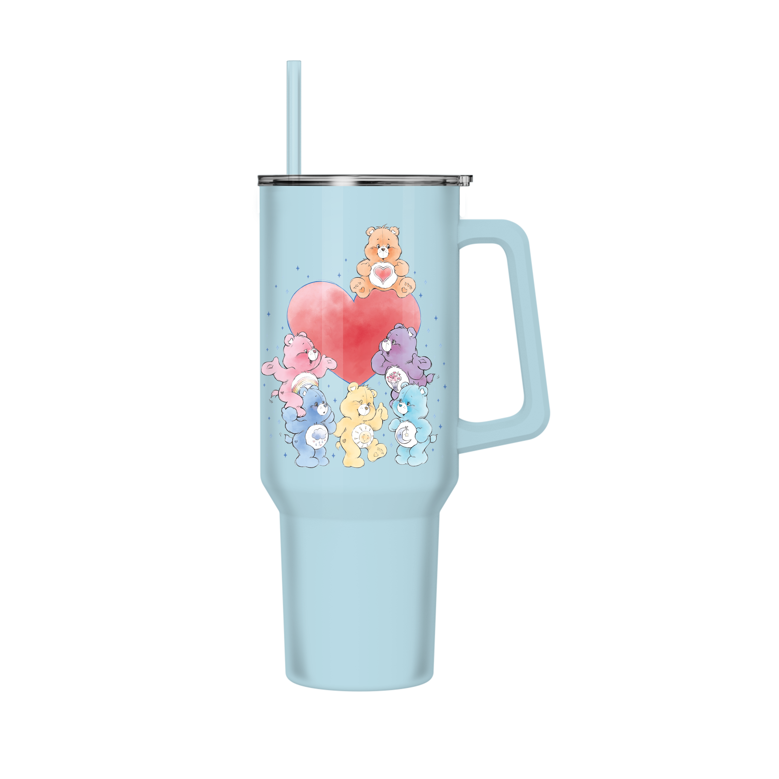 Care Bears Watercolor Hearts 40oz Stainless Steel Tumbler