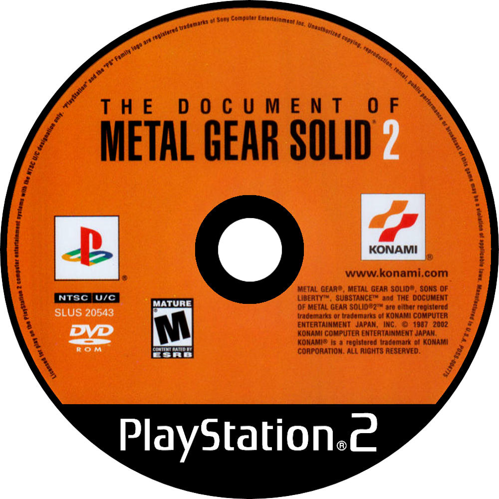 Document of Metal Gear Solid 2 - PlayStation 2