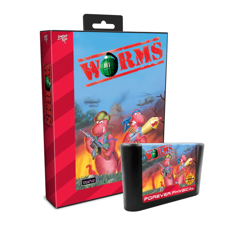 Worms - Black Cart - (Limited Run Games) - Game Boy