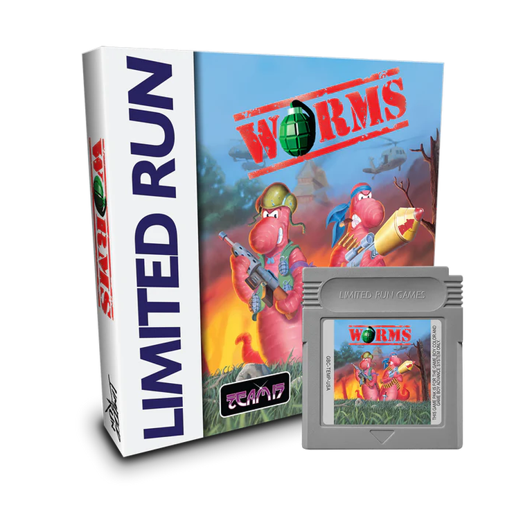 Worms - Grey Cart - (Limited Run Games) - Game Boy
