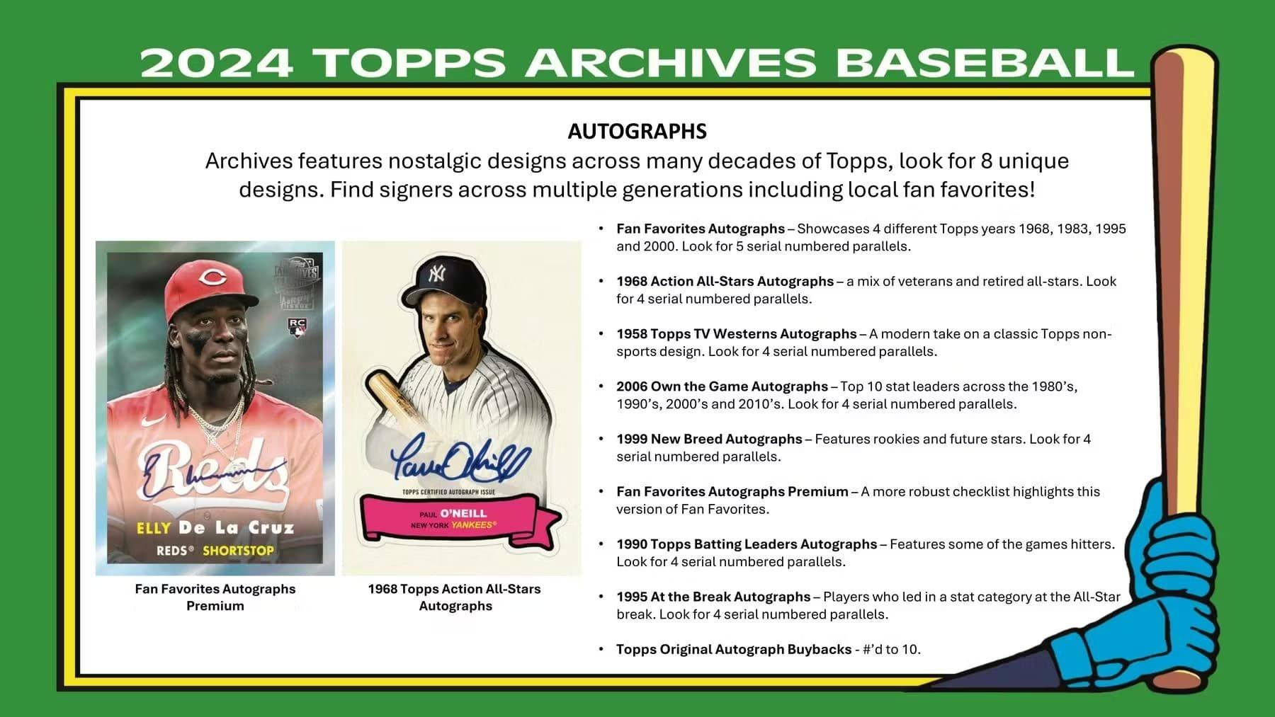 2024-25 Topps Archives MLB Baseball Value Box