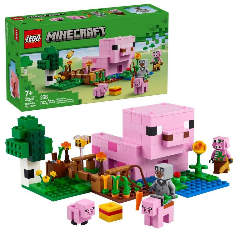 LEGO Minecraft The Baby Pig House Building Playset 21268