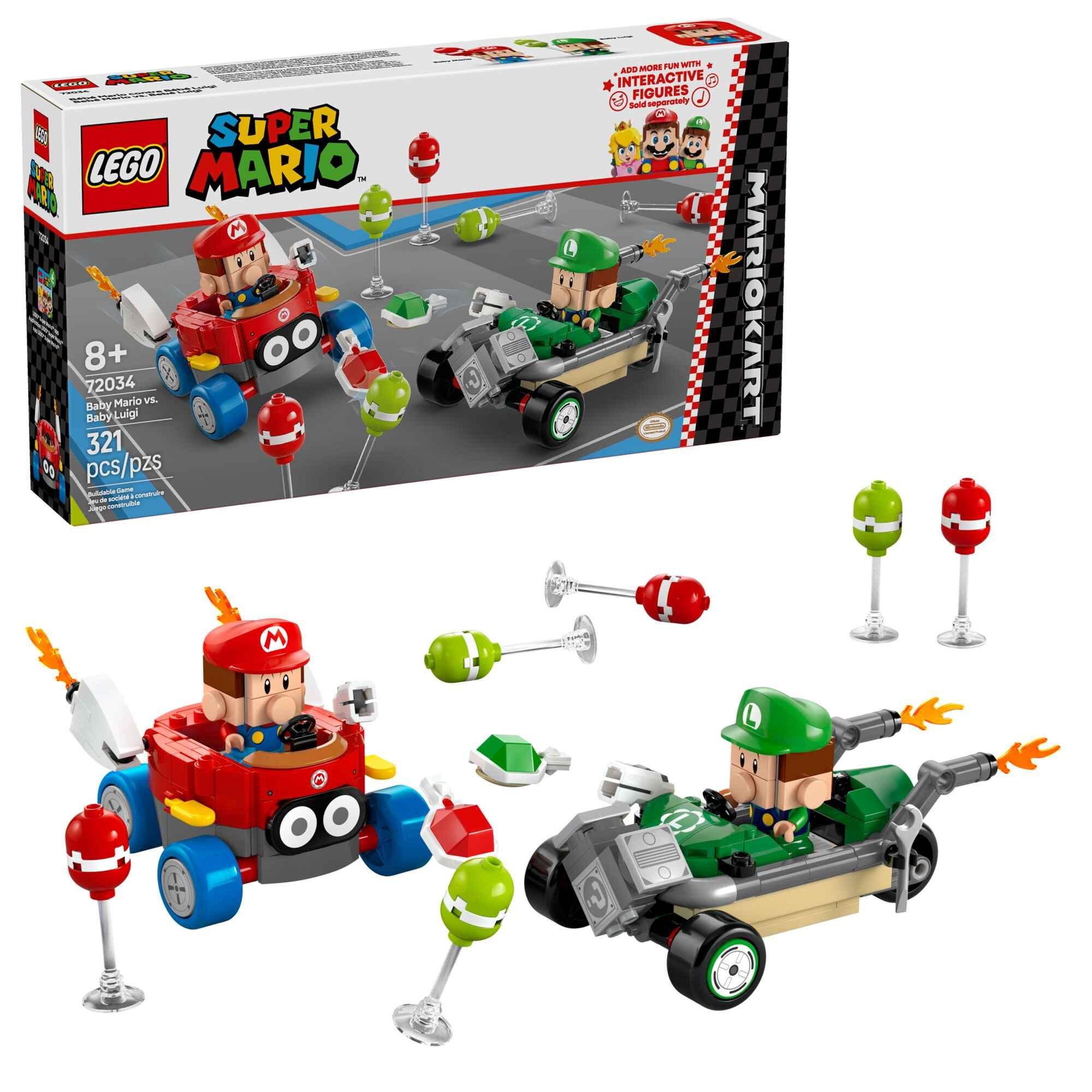 LEGO Super Mario Kart Baby Mario vs. Baby Luigi Building Toy 72034