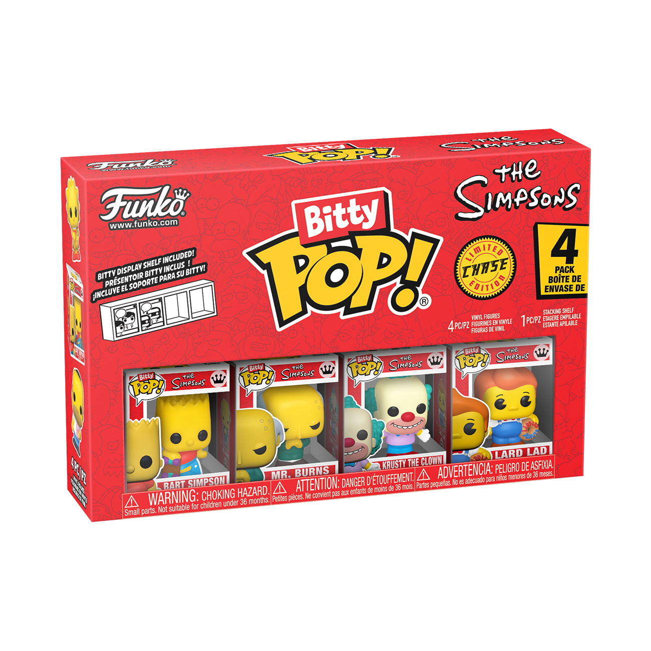 Funko Bitty POP! The Simpsons Vinyl Figure Set 4-Pack (Bart Simpson, Mr. Burns, Krusty the Clown