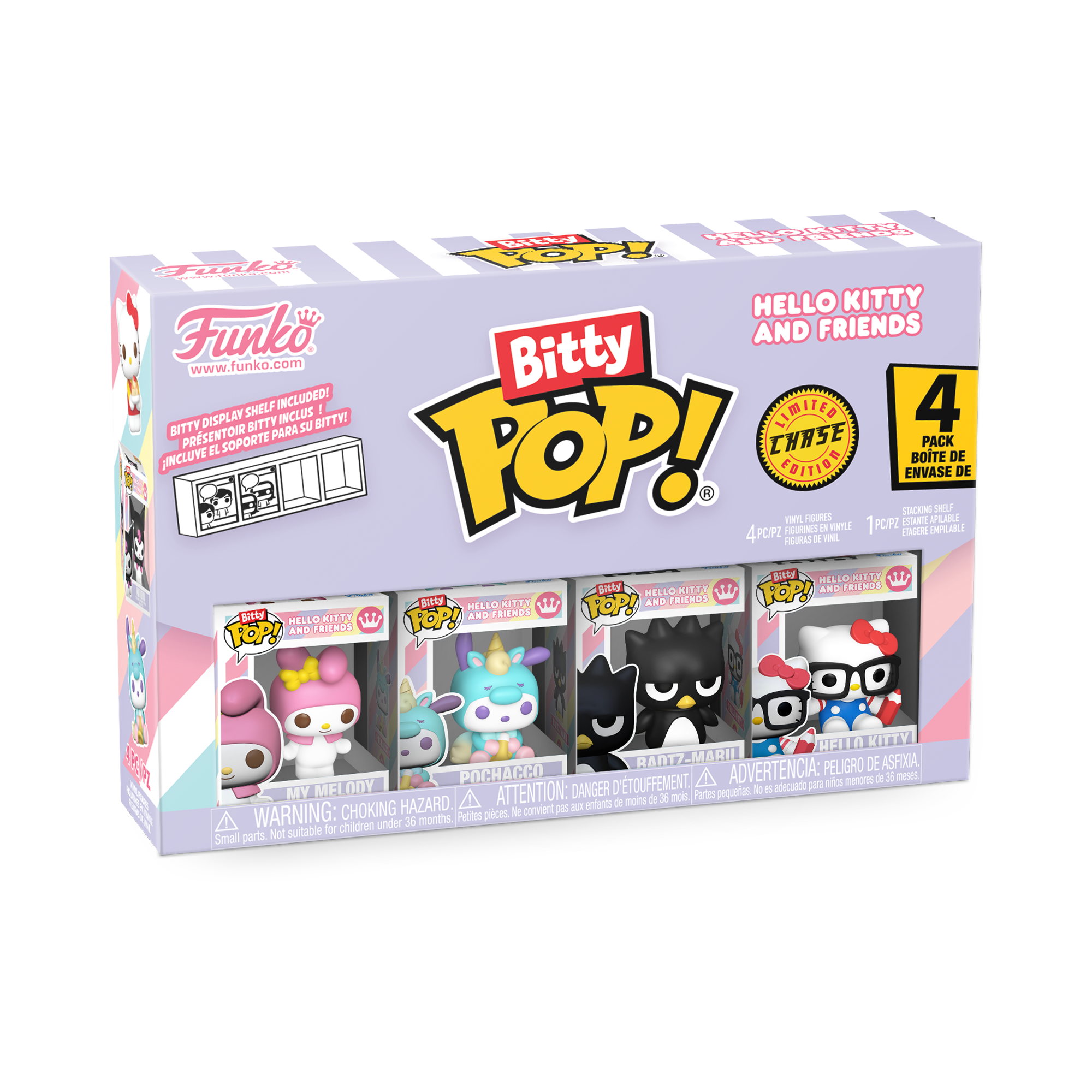 Funko Bitty POP! Sanrio Hello Kitty and Friends Vinyl Figure Set 4-Pack (My Melody, Pochacco, Badtz-Maru