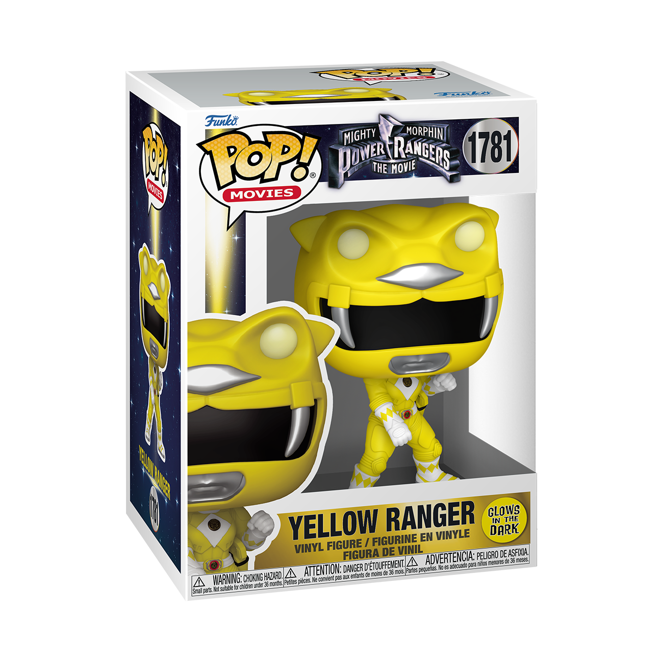 Funko POP! Movies: Mighty Morphin Power Rangers Yellow Ranger (Glow-in-the-dark) 3.7-in Vinyl Figure
