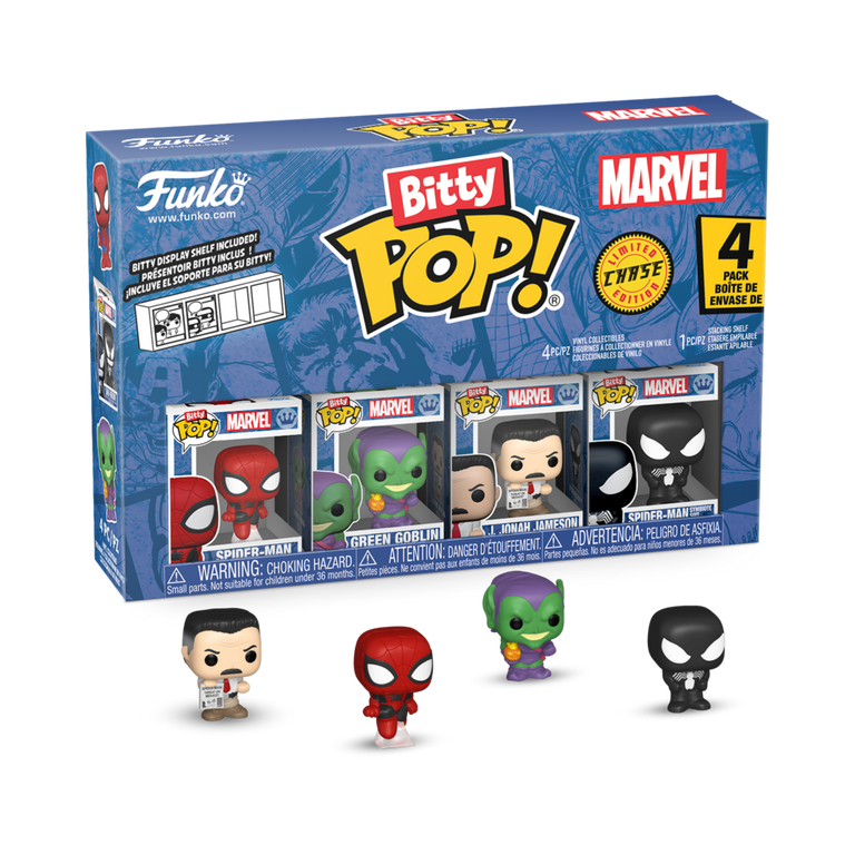 Funko Bitty POP! Marvel Vinyl Figure Set 4-Pack (Spider-Man, Green