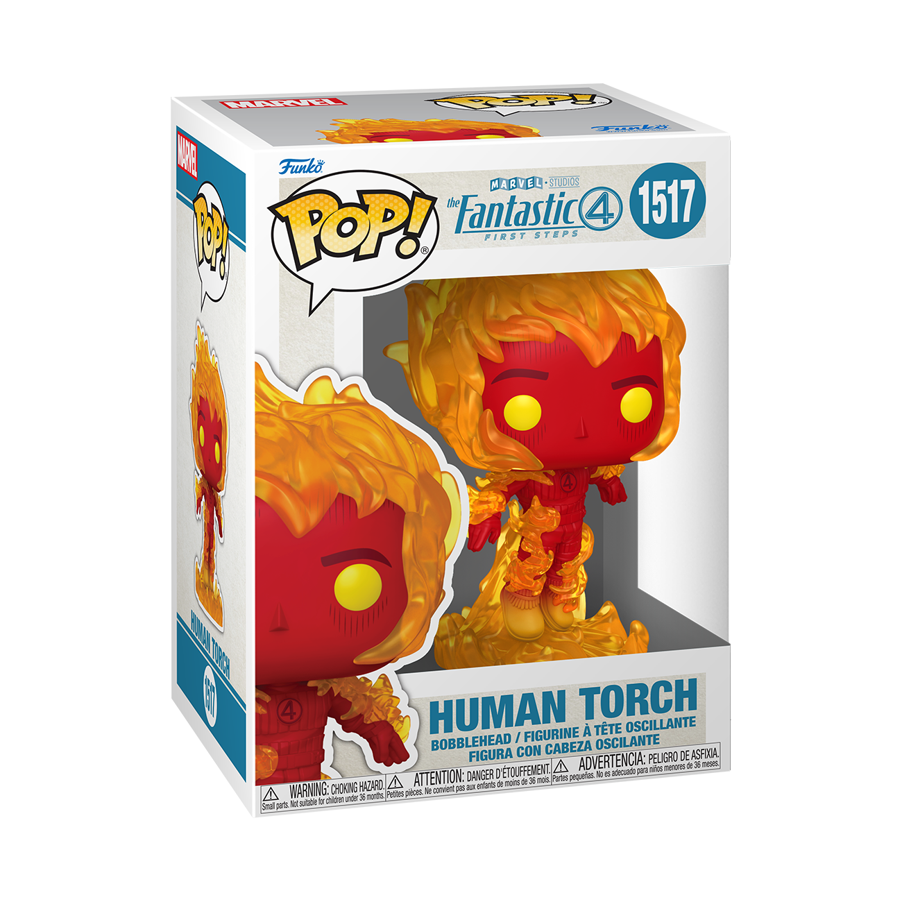 Funko POP! Marvel: The Fantastic Four: First Steps lineup Human Torch 5.4-in Vinyl Figure