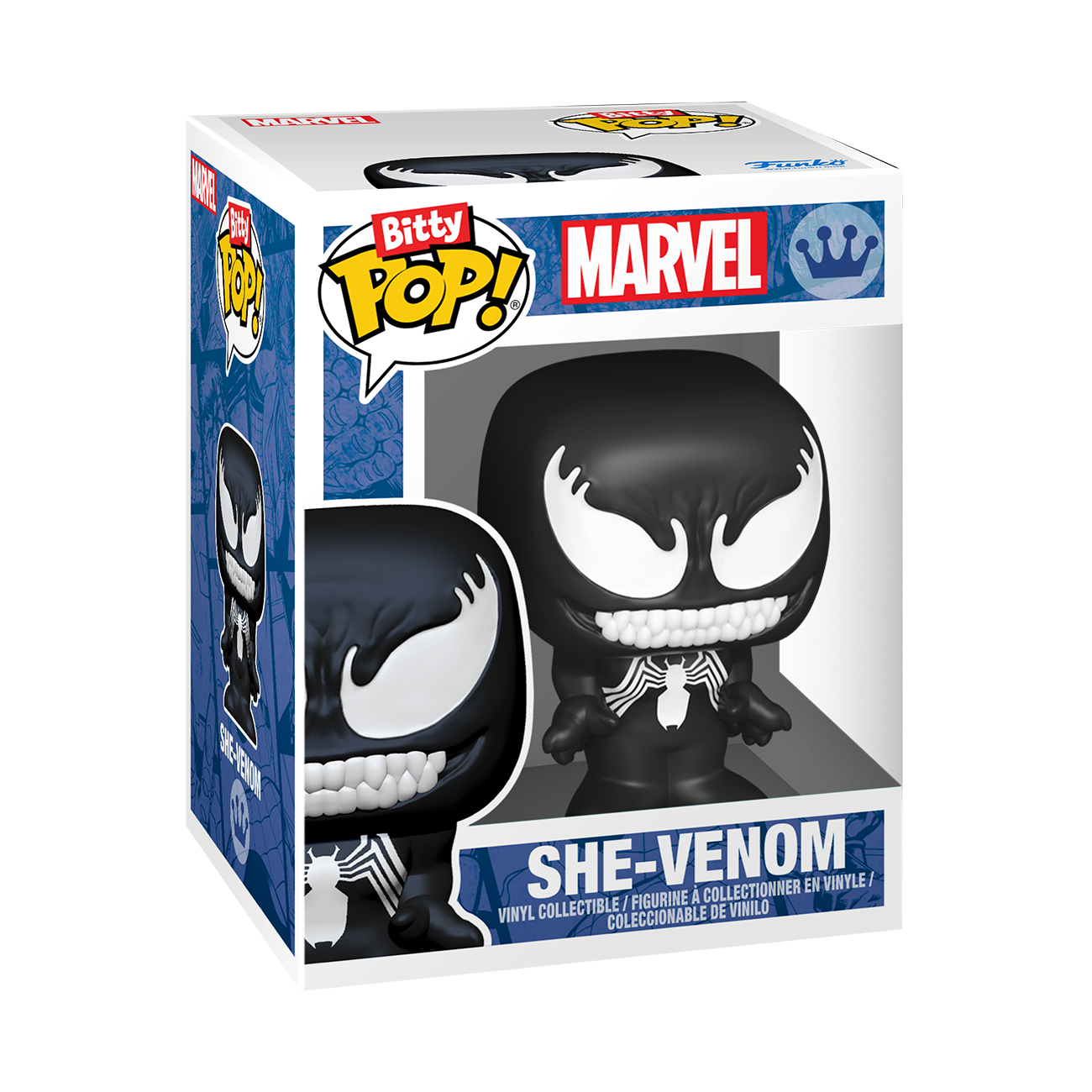 Funko Bitty POP! Venom 0.9-in Vinyl Figure Set 4-Pack (Venom, Anti-Venom, She-Venom