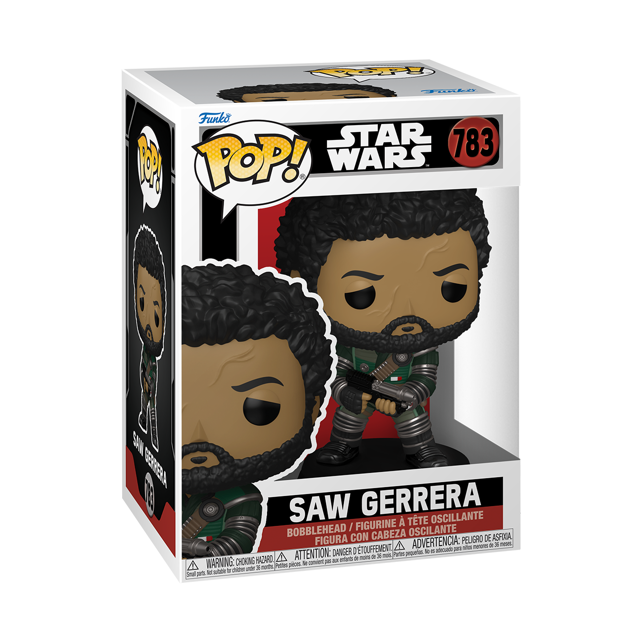 Funko POP! Star Wars: Andor Saw Gerrera 4.7-in Vinyl Bobblehead Figure