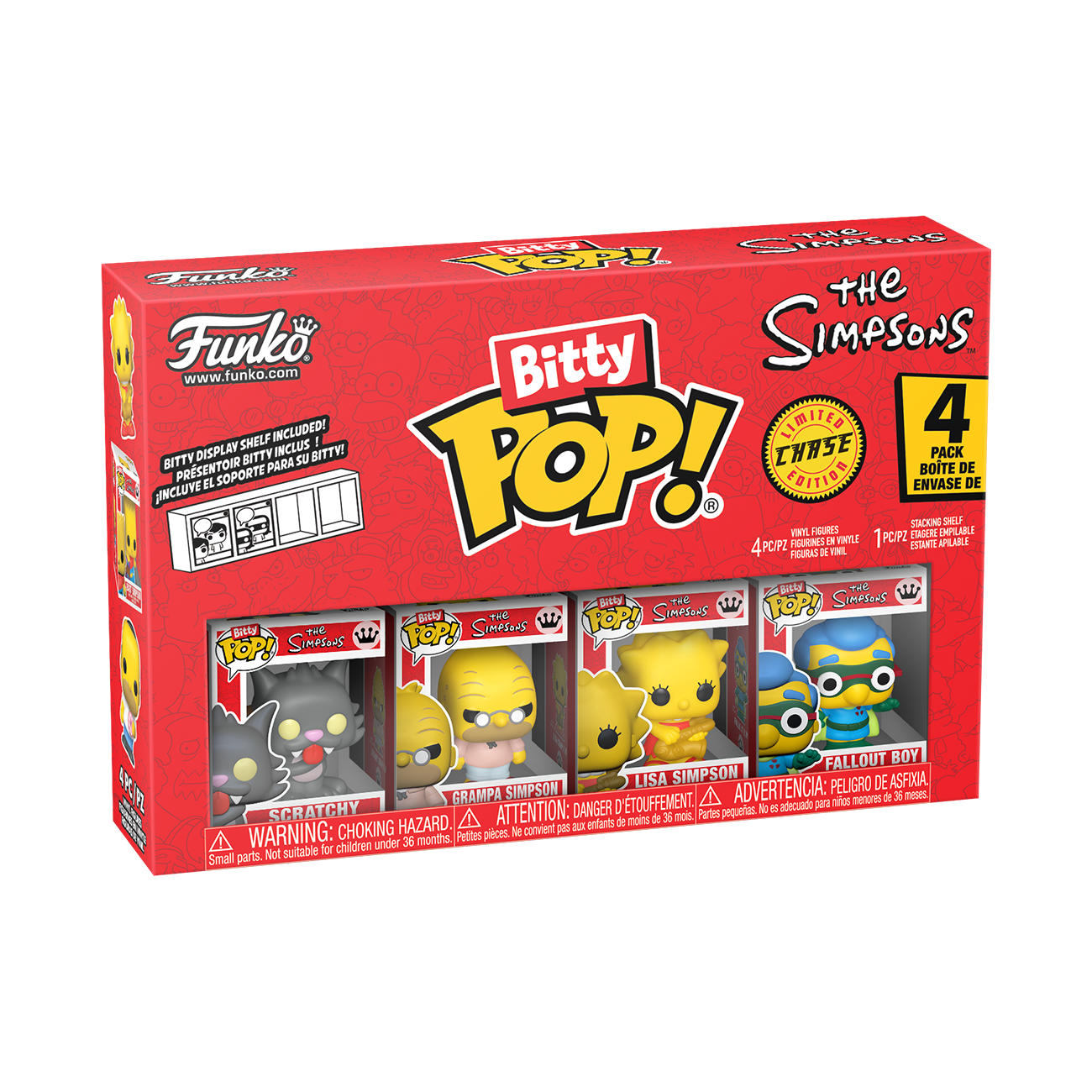 Funko Bitty POP! The Simpsons Vinyl Figure Set 4-Pack (Scratchy, Grampa Simpson, Lisa Simpson