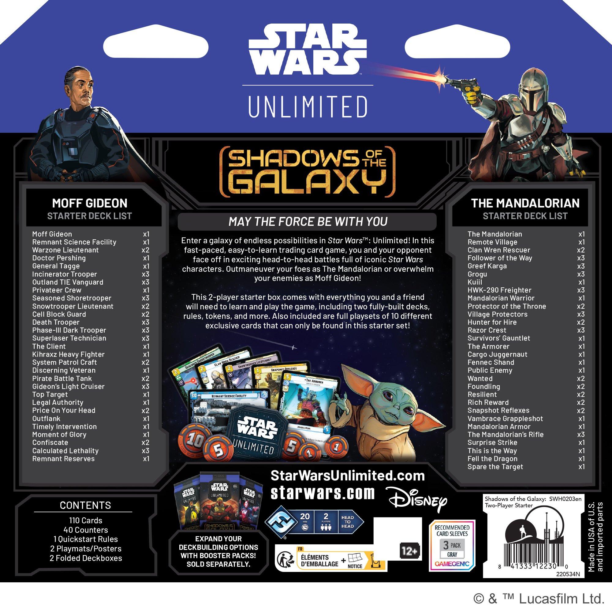 Star Wars: Unlimited: Shadows of the Galaxy: Two-Player Starter Deck