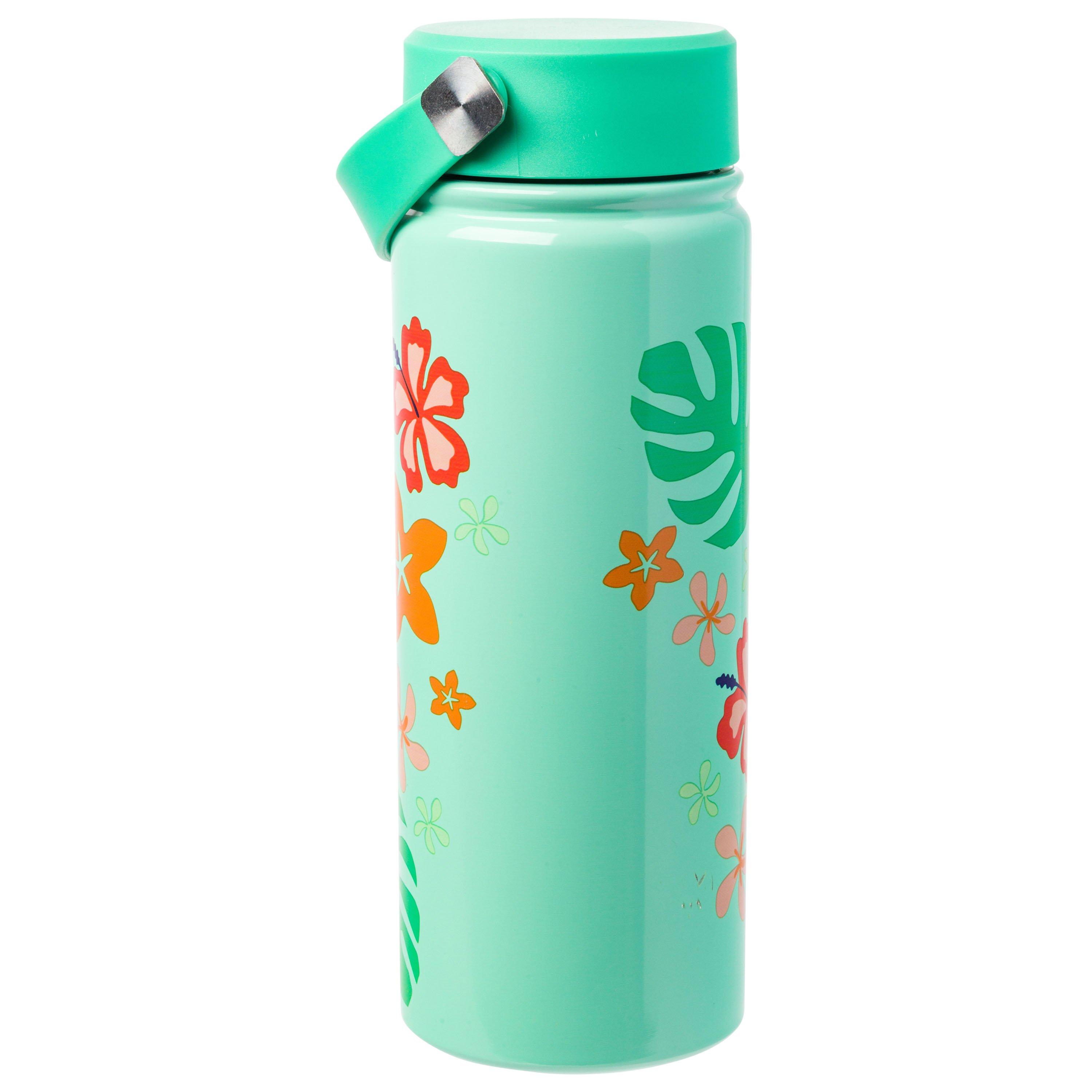 Lilo and Stitch Aloha Stitch Leaves and Flowers 20oz. Stainless Steel Water Bottle