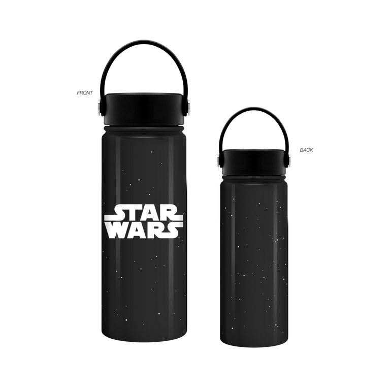 Star Wars Logo and Stars Stainless Steel Water 20oz. Bottle with