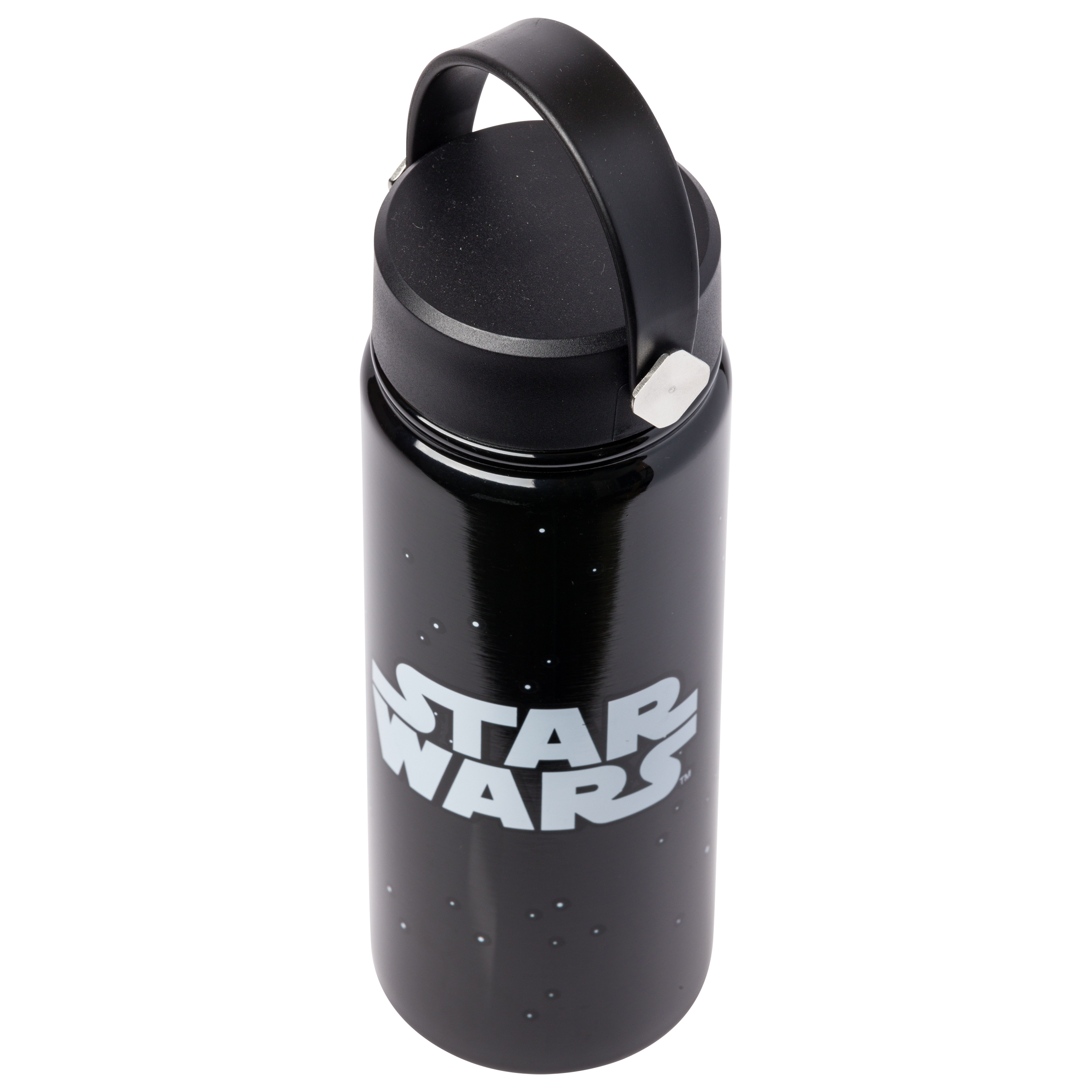 Star Wars Logo and Stars Stainless Steel Water 20oz. Bottle with Swivel Handle