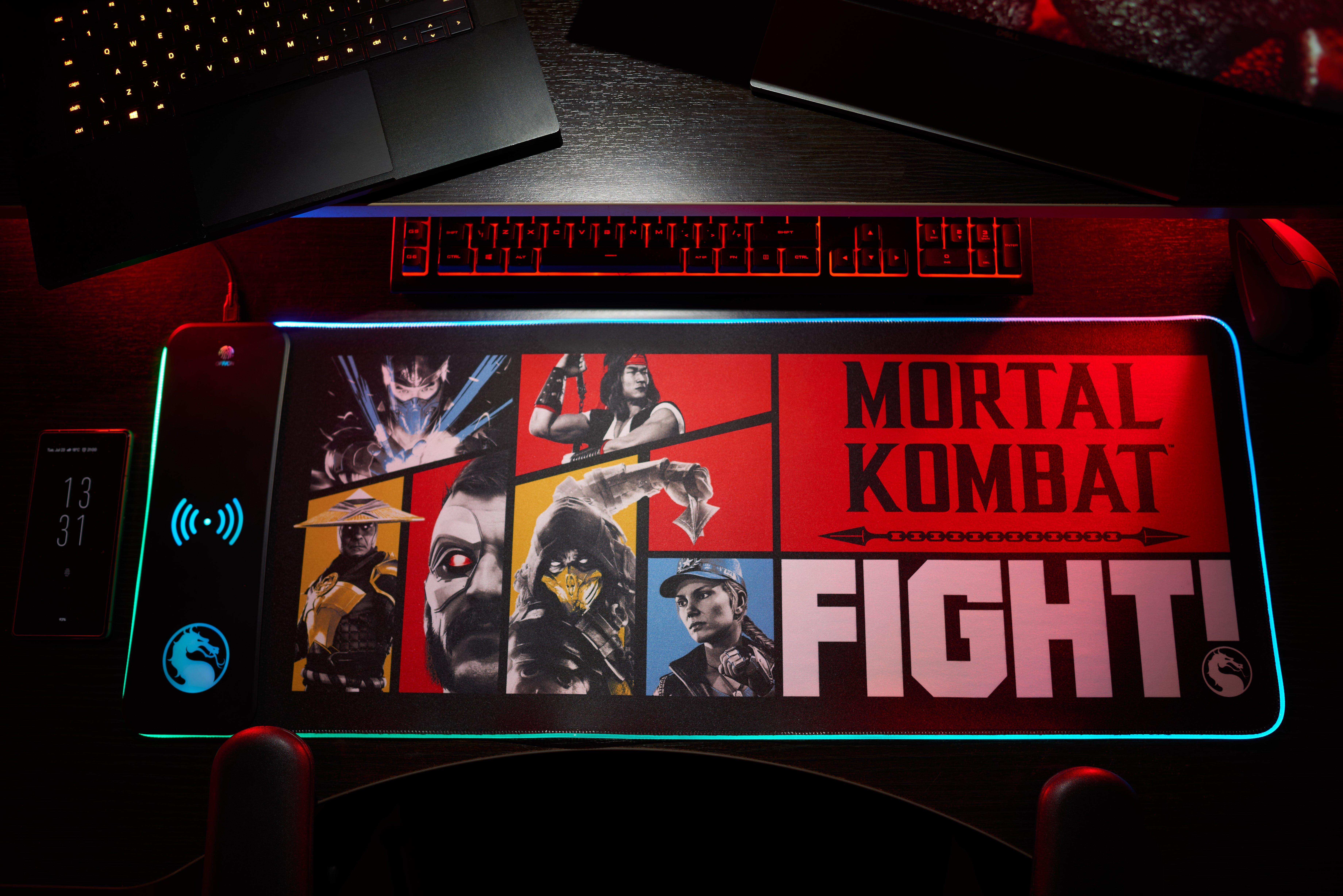 Mortal Kombat Oversize Gaming Mat and Mobile Charger