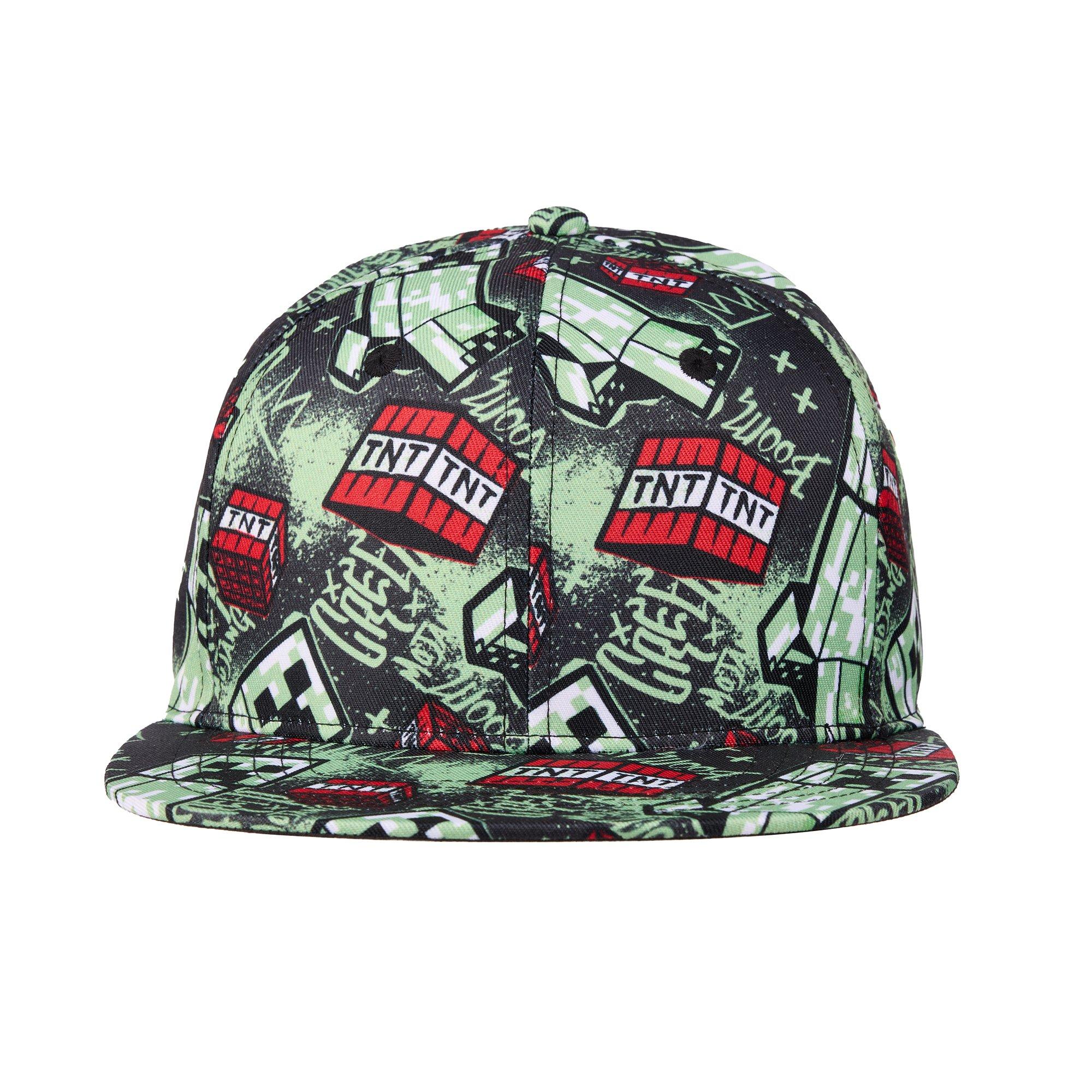 Minecraft Creeper TNT Printed Snapback Hat GameStop Exclusive