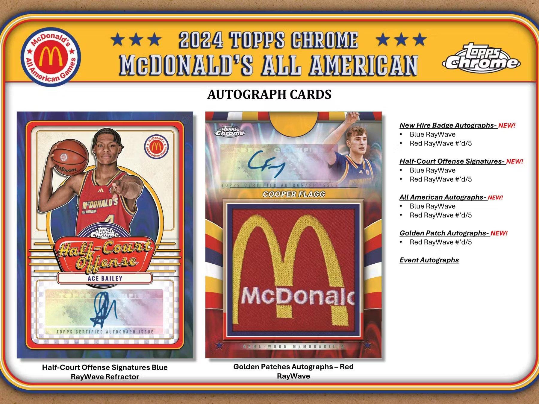 2024 Topps Chrome McDonalds All-American Monster Basketball Hobby Box