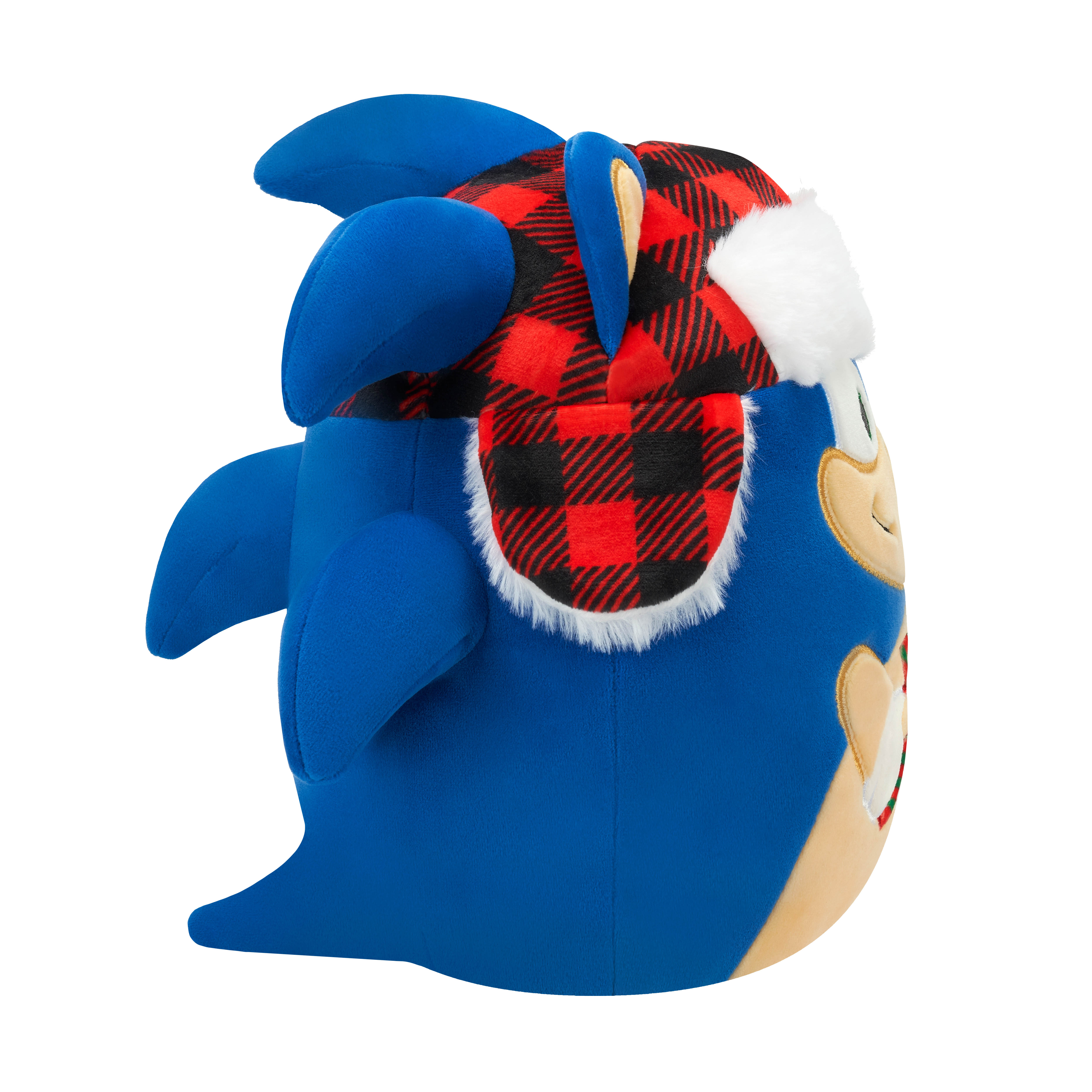 Squishmallows Sonic the Hedgehog Sonic with Hat and Candy Cane 8-In Little Plush