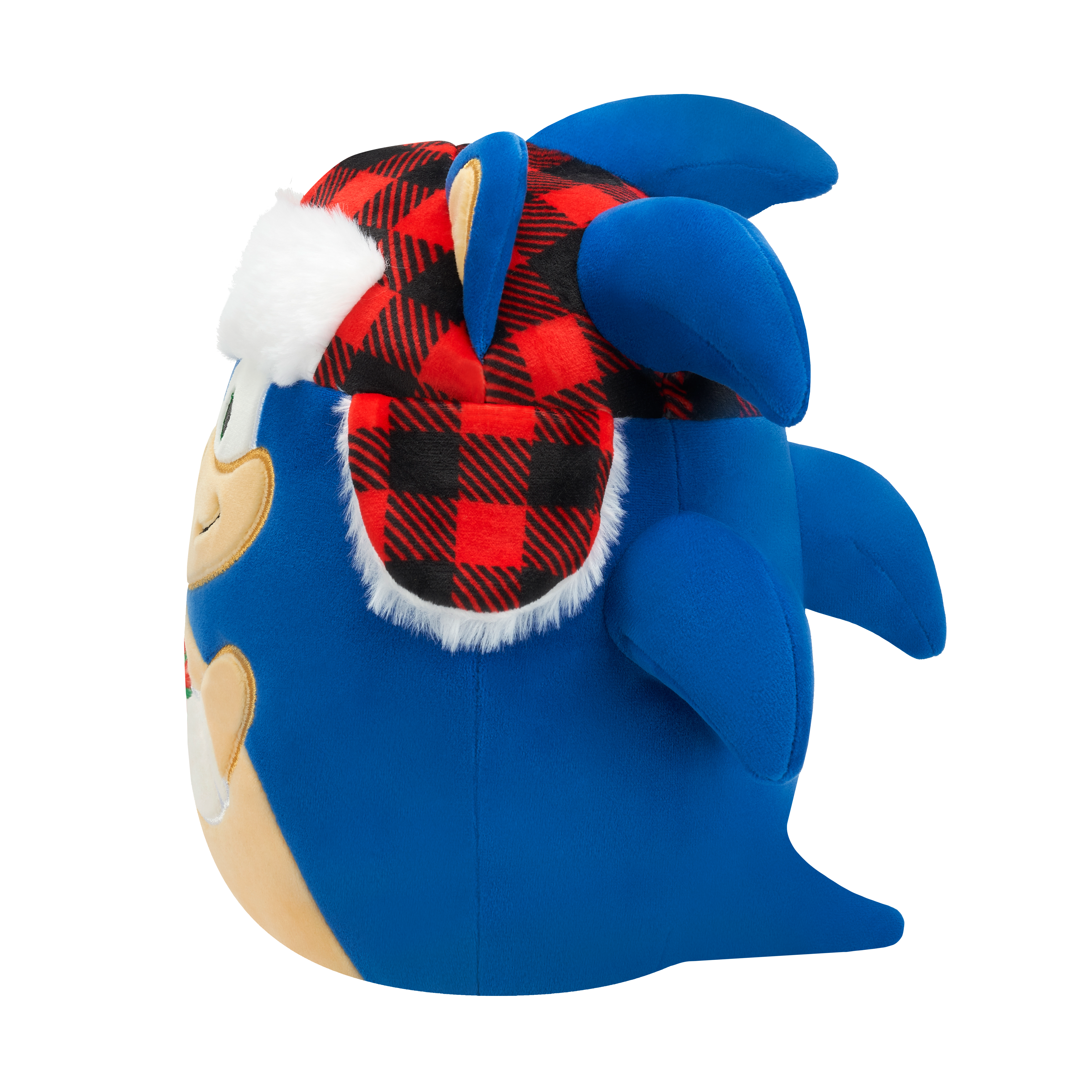 Squishmallows Sonic the Hedgehog Sonic with Hat and Candy Cane 8-In Little Plush