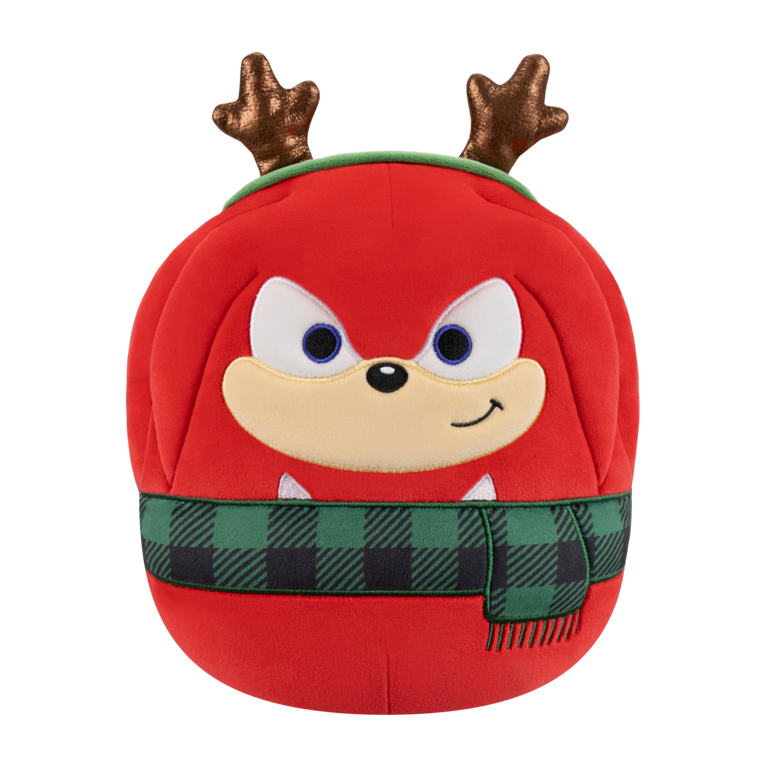 Squishmallows Sonic the Hedgehog Knuckles with Scarf and Antlers 8-In Little Plush