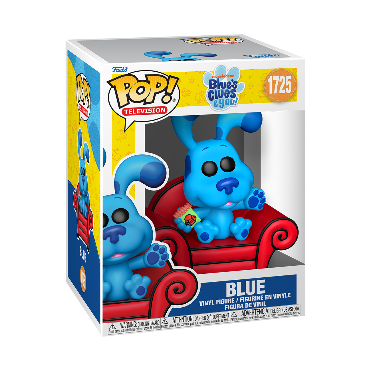 Funko POP! Animation: Blue’s Clues Blue with Couch 6.3-in Vinyl Figure