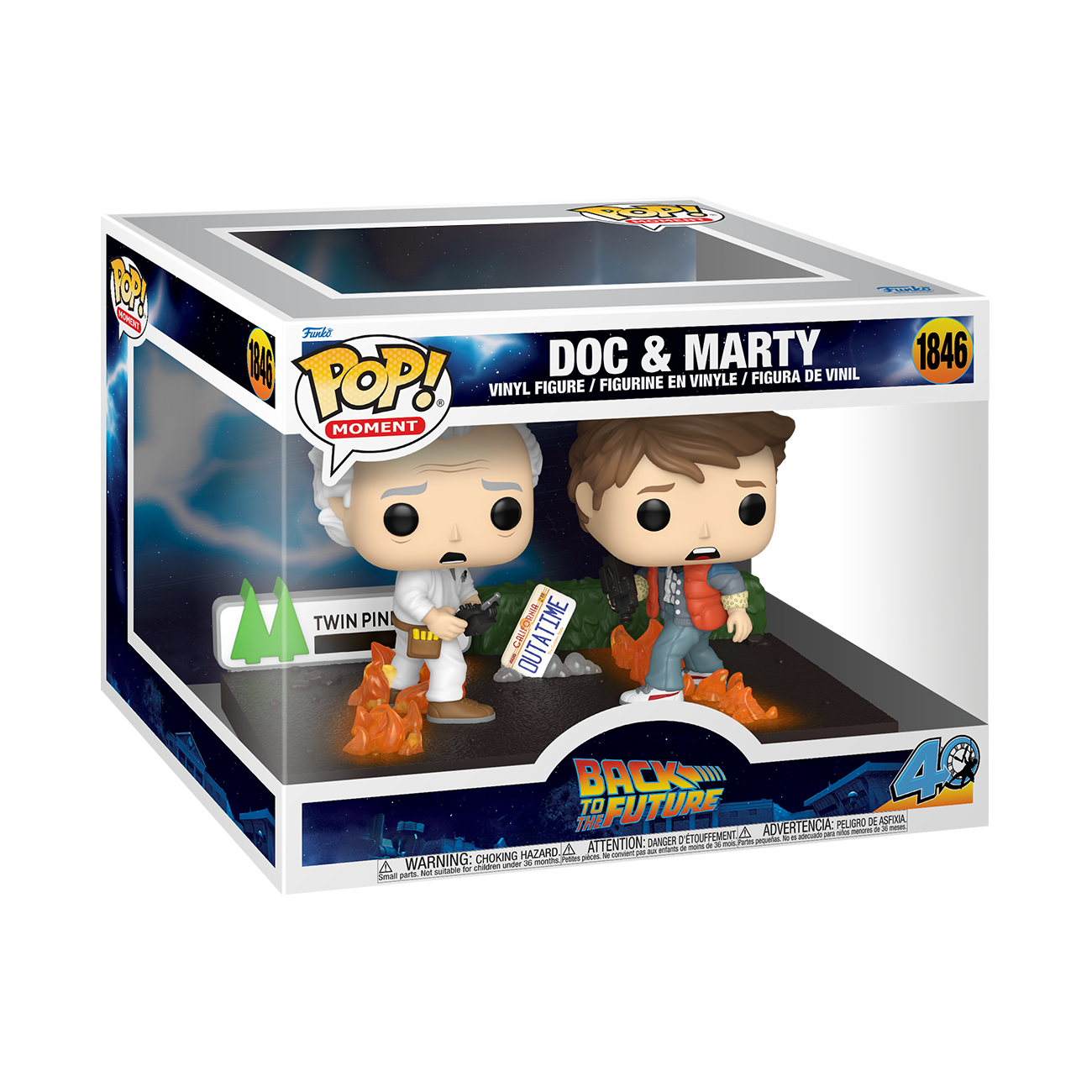Funko POP! Moment: Back to the Future 40th Anniversary Doc and Marty 4.8-in Vinyl Figure