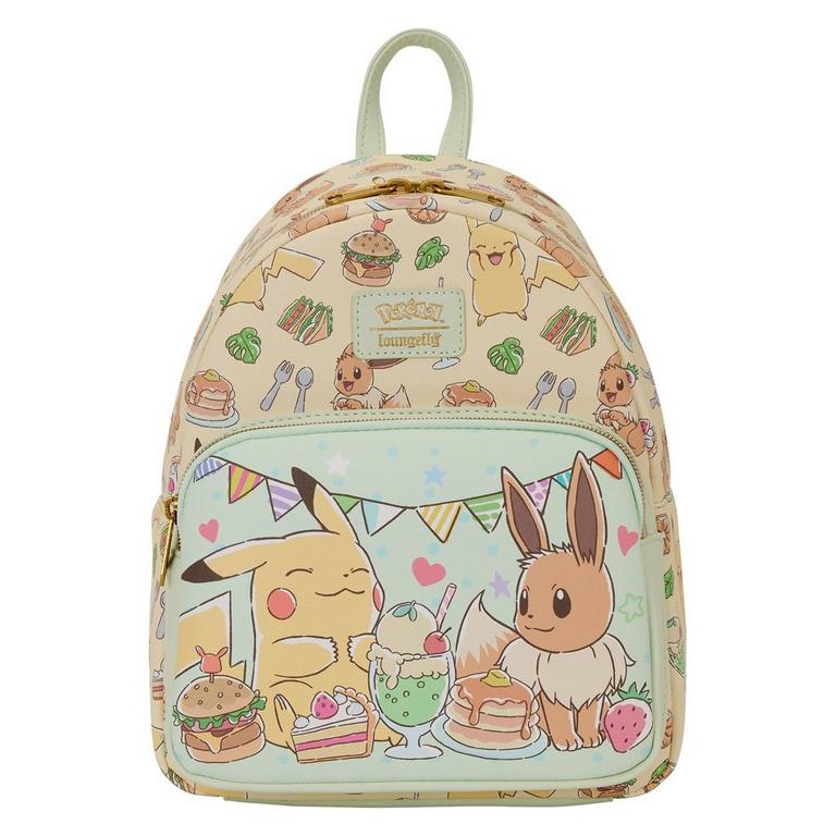 Loungefly Pokemon Cafe Pikachu and Eevee Food Mini Backpack