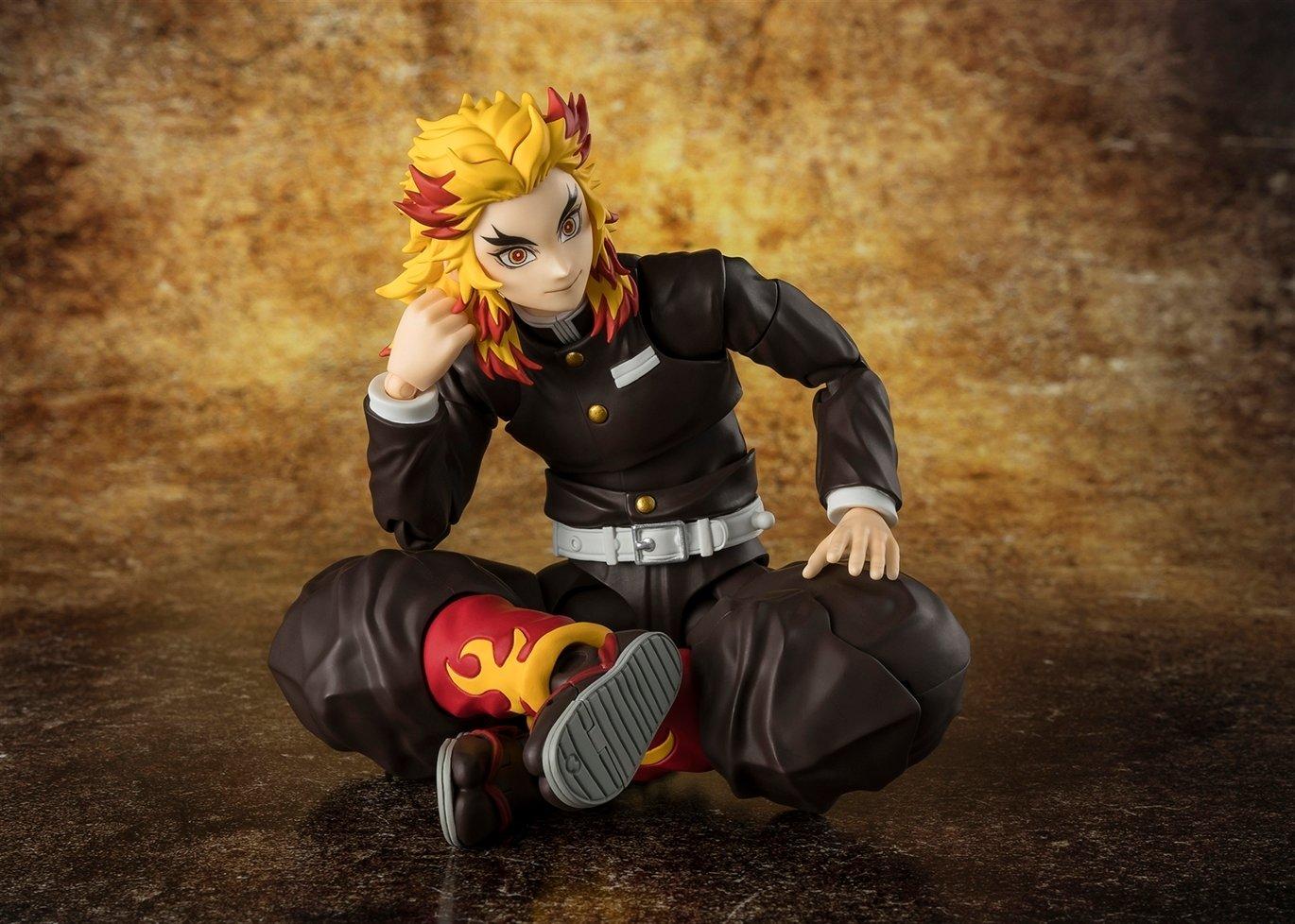 Bandai Demon Slayer: Kimetsu no Yaiba S.H. Figuarts Tamashii Nations Kyojuro Rengoku Figure