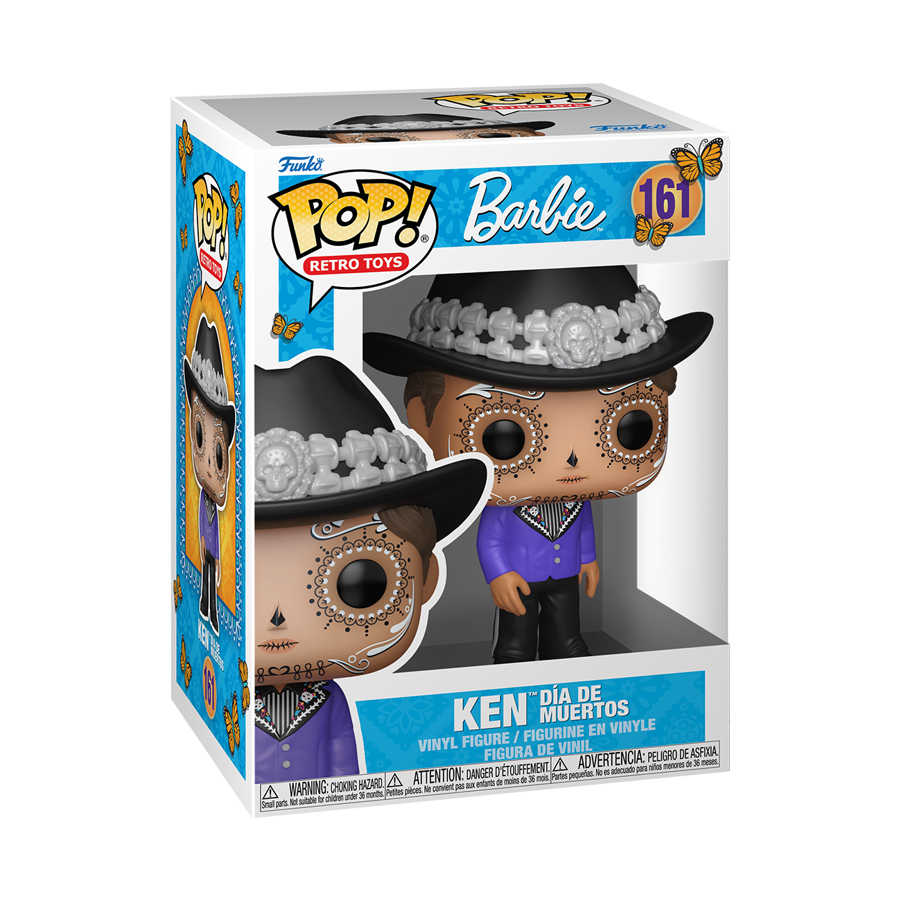 Funko POP! Retro Toys: Barbie Ken Día de los Muertos 4.4-in Vinyl Figure