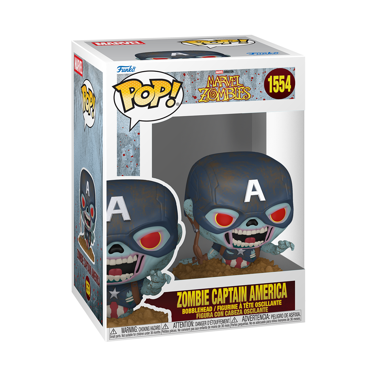 Funko POP! Marvel: Zombies - Zombie Captain America 2.9-in Vinyl Bobblehead Figure