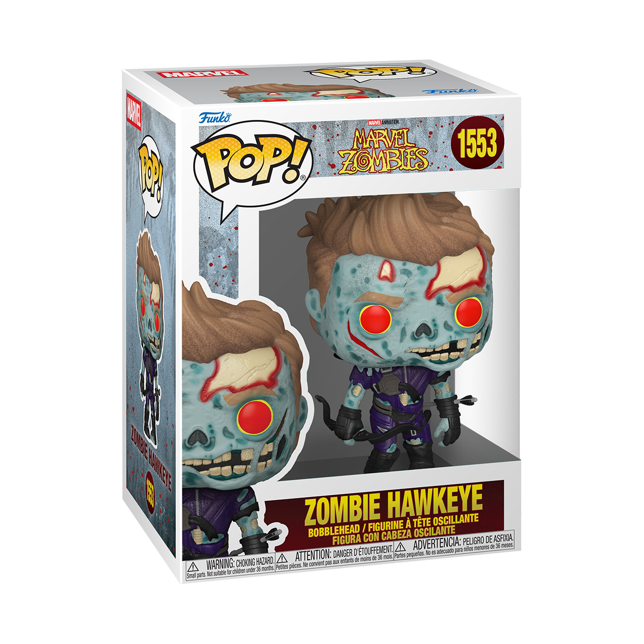 Funko POP! Marvel: Zombies - Zombie Hawkeye 4.3-in Vinyl Bobblehead Figure