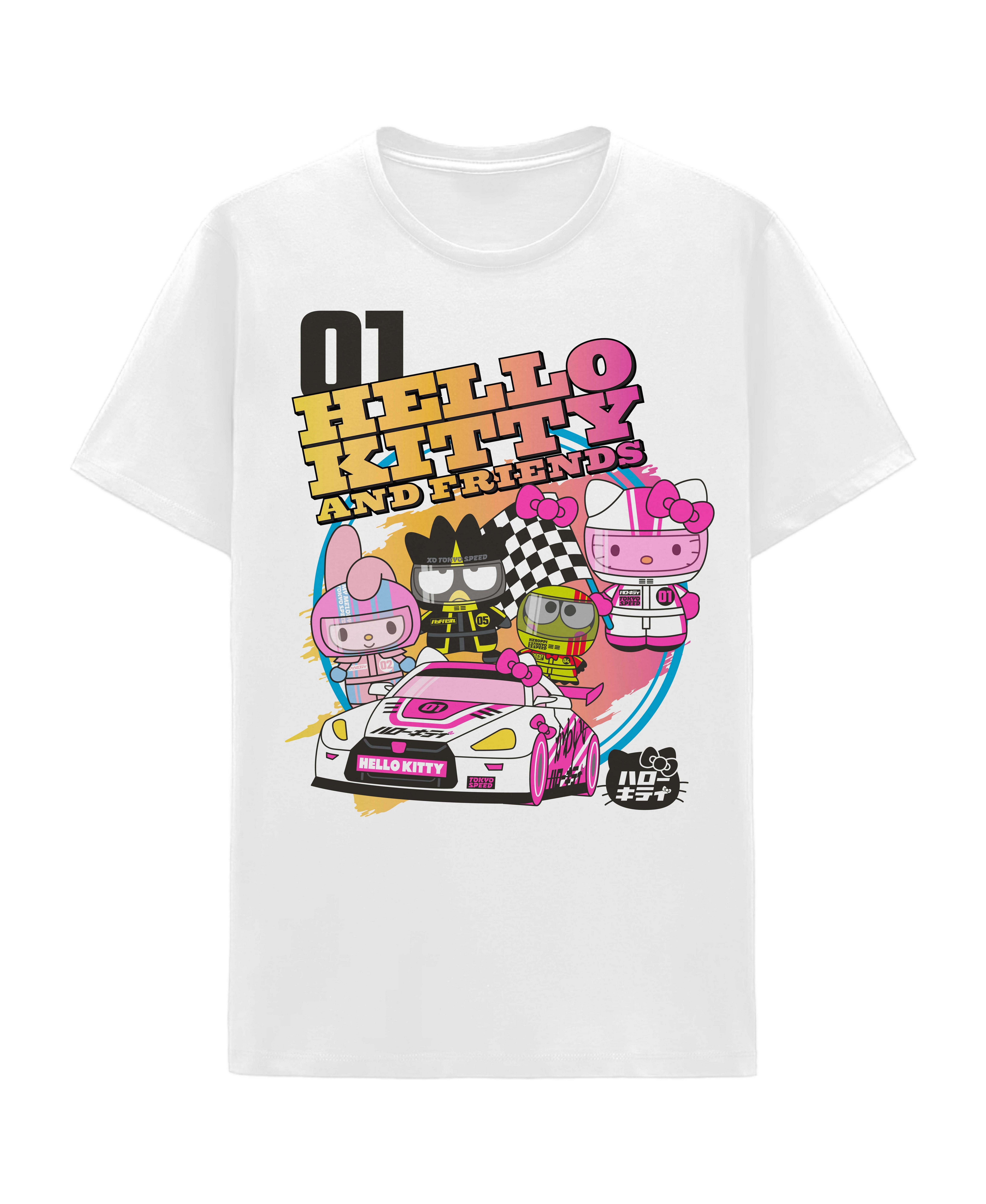 Sanrio Hello Kitty and Friends Racing Double Sided Unisex Graphic T-Shirt GameStop Exclusive