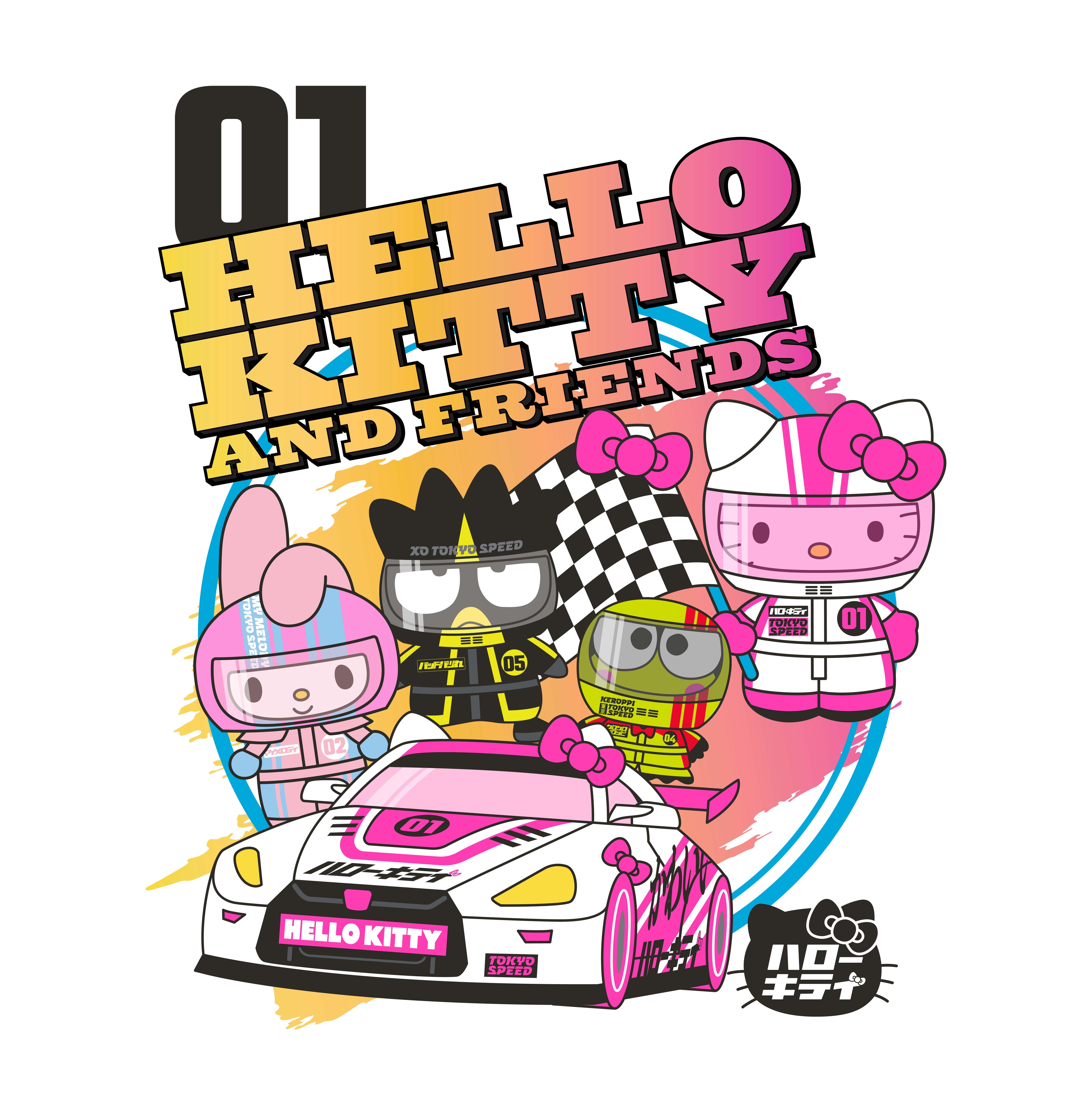 Sanrio Hello Kitty and Friends Racing Double Sided Unisex Graphic T-Shirt GameStop Exclusive
