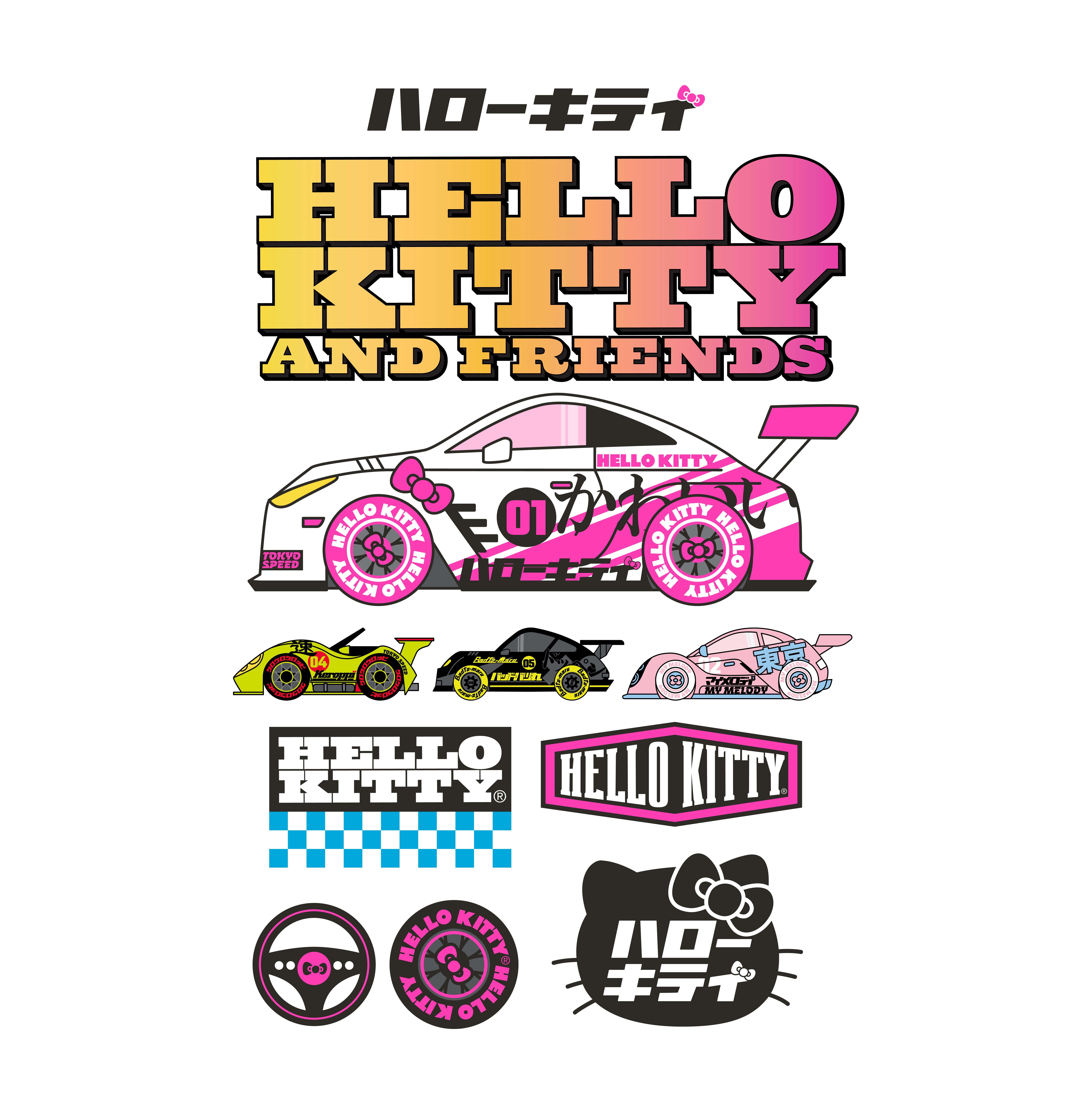 Sanrio Hello Kitty and Friends Racing Double Sided Unisex Graphic T-Shirt GameStop Exclusive