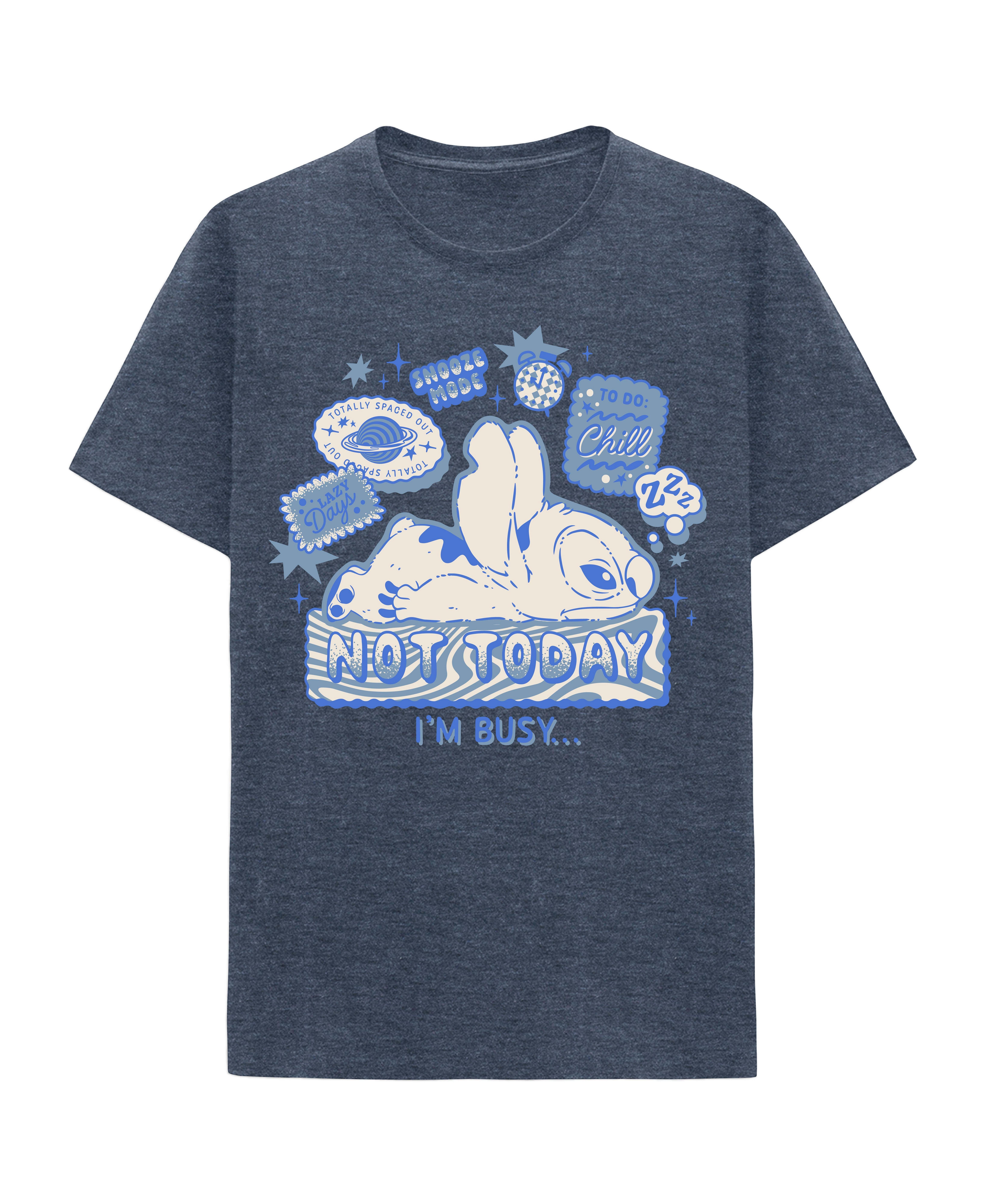 Lilo and Stitch - Stitch Not Today Unisex Short Sleeve Graphic T-Shirt, Size: Medium, Hybrid Apparel