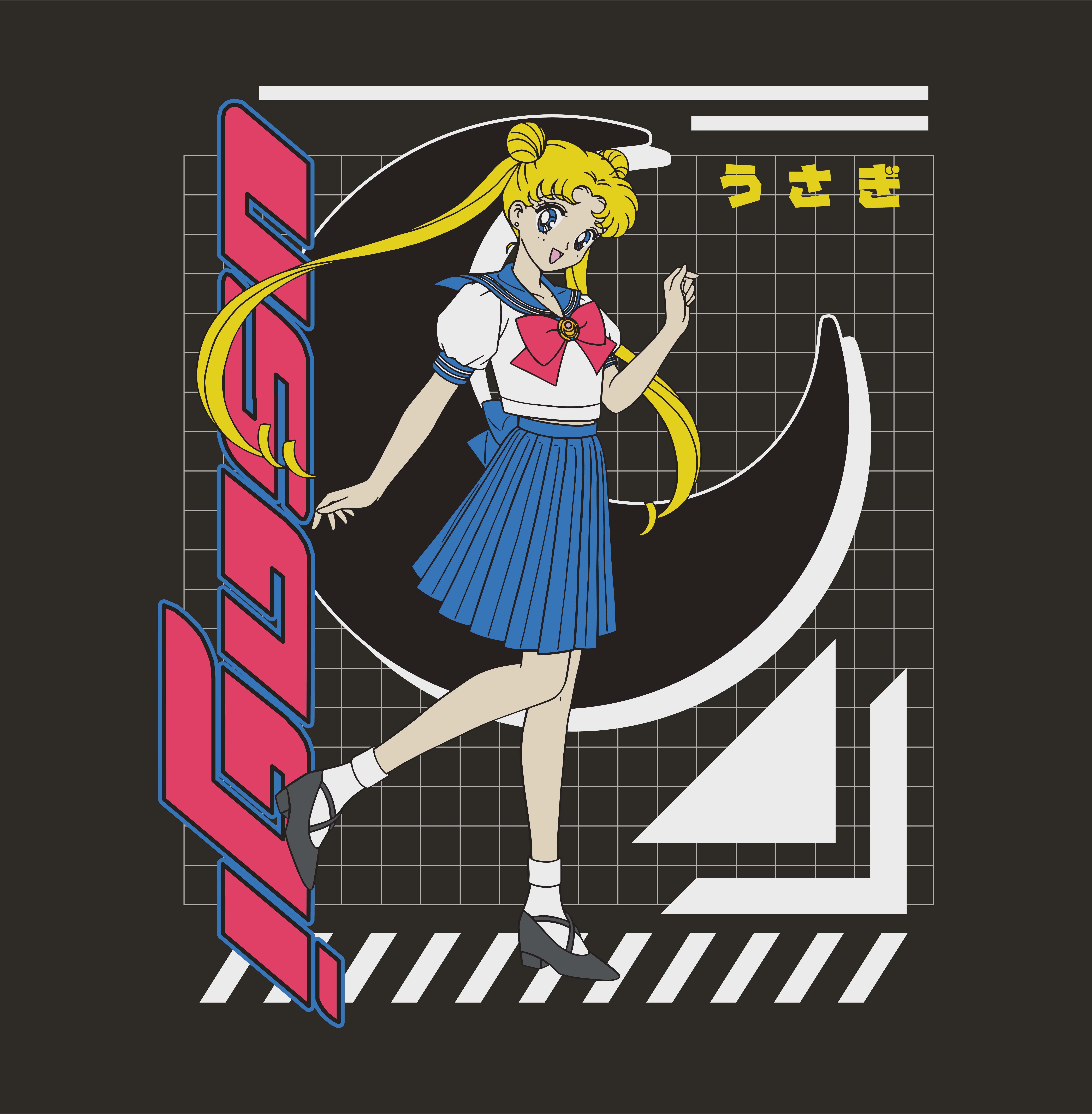 Sailor Moon Usagi Tsukino Double Sided Unisex Short Sleeve