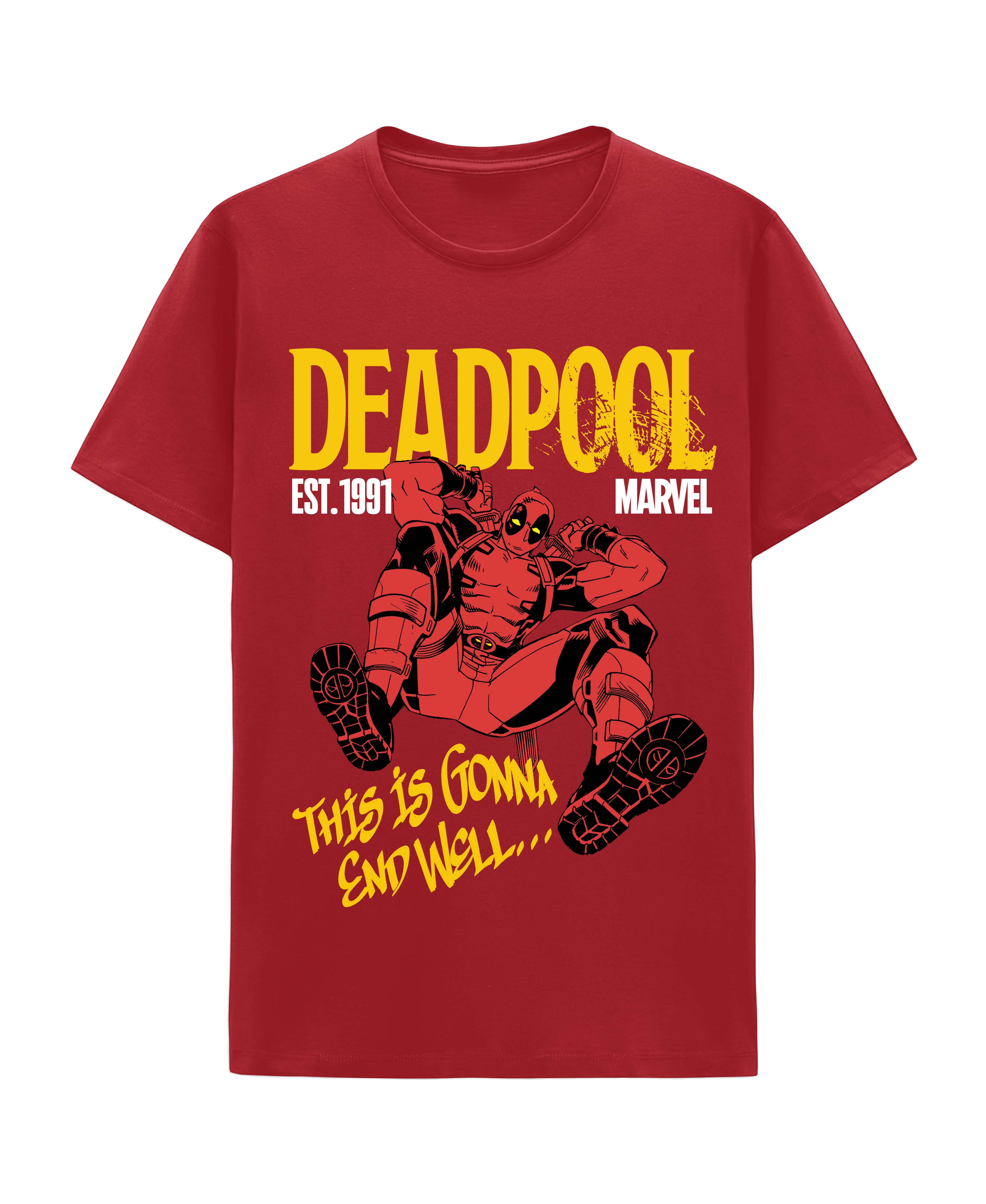Marvel Deadpool Unisex Short Sleeve Graphic T-Shirt GameStop Exclusive, Size: 2XL, Hybrid Apparel