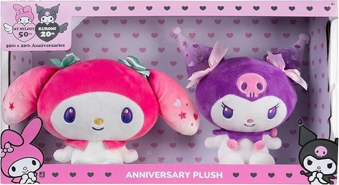 Sanrio Hello Kitty (50th and 20th Anniversary) Kuromi and My Melody 8-in Plush 2-Pack