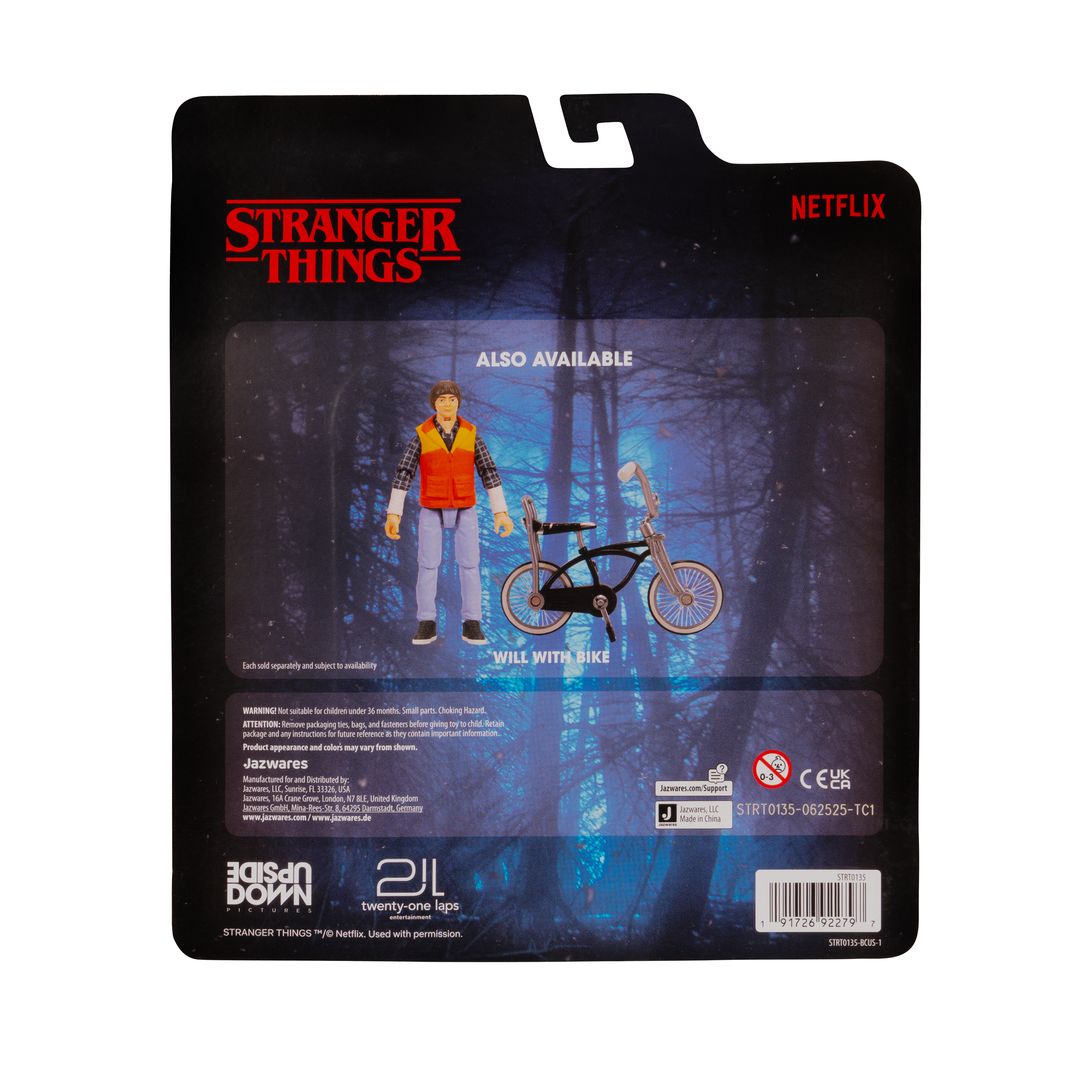 Jazwares Stranger Things Mike Wheeler with Bicycle 4-in Action Figure